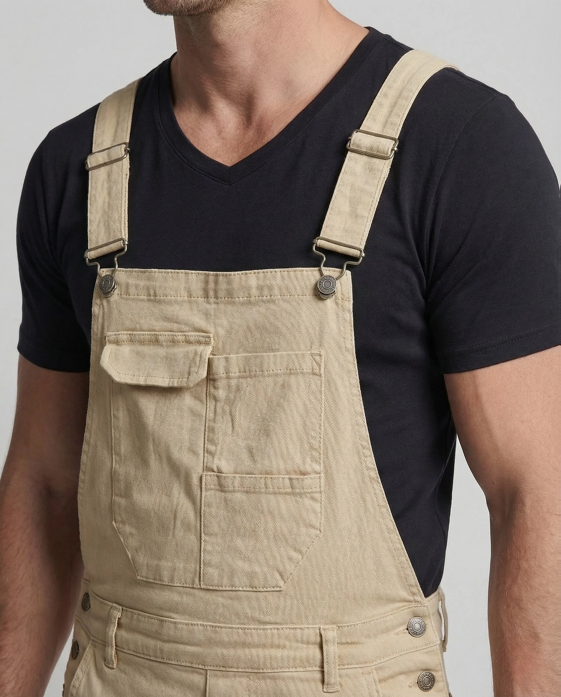 Herren Stretch Latzhose schmal mit Brusttasche - Image 2