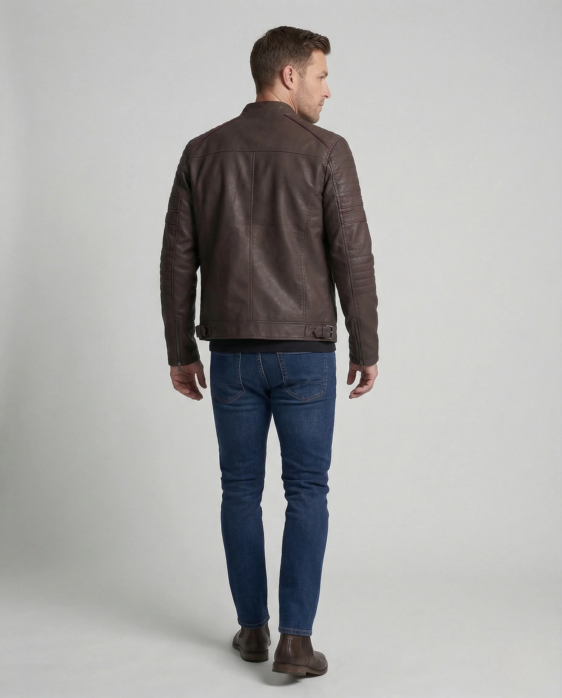 Herren Motorsport Lederblouson - Image 3