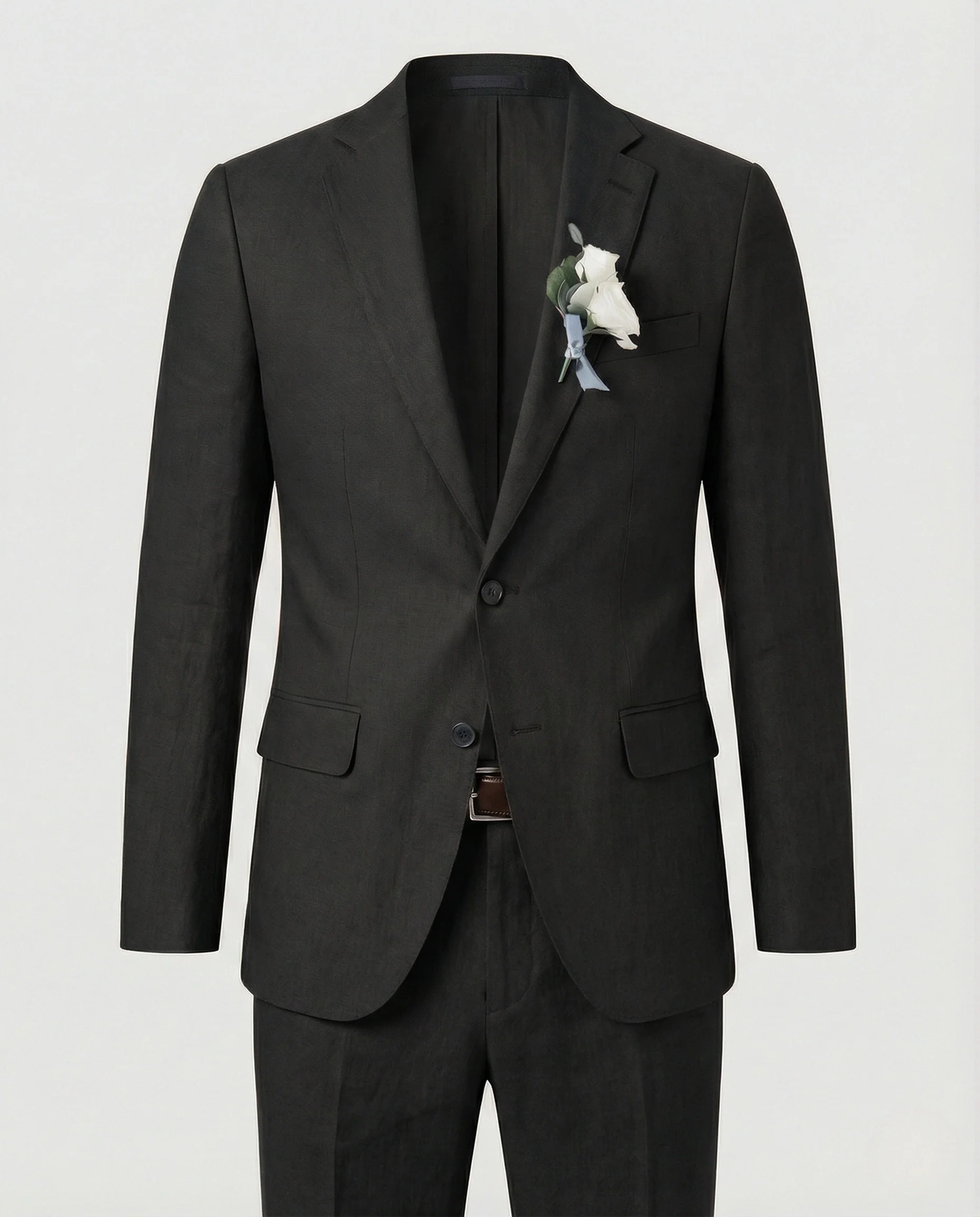 Leinenmischanzug Slim Fit Herren - Image 11
