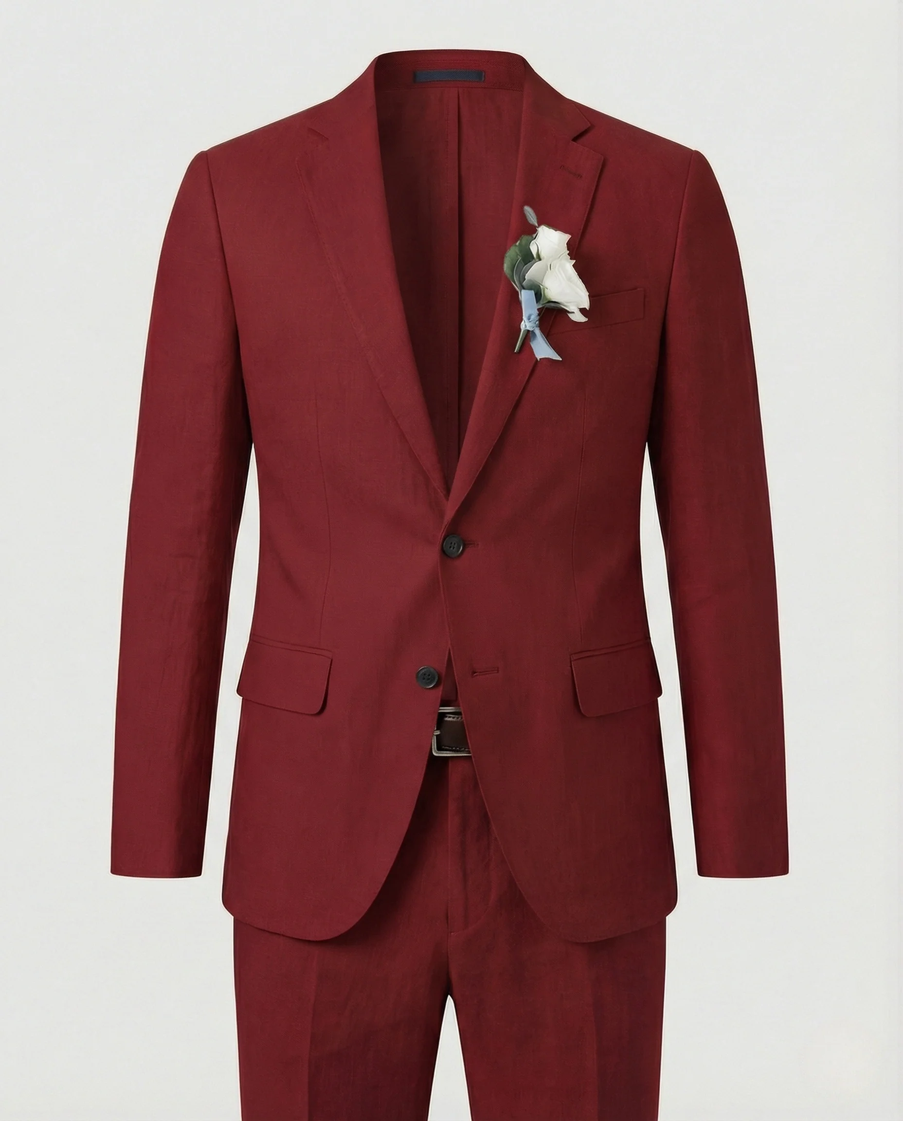 Leinenmischanzug Slim Fit Herren - Image 12