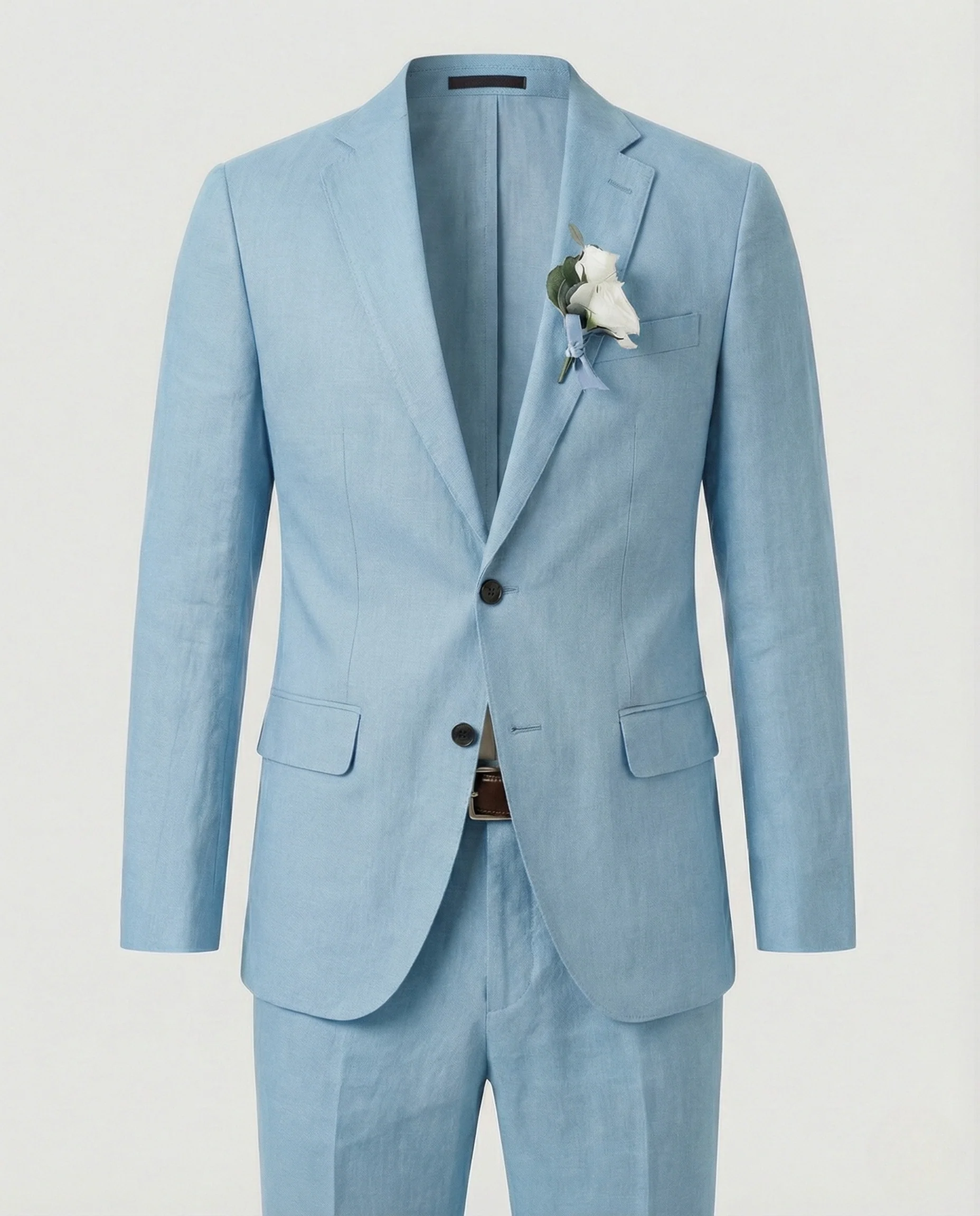 Leinenmischanzug Slim Fit Herren - Image 7
