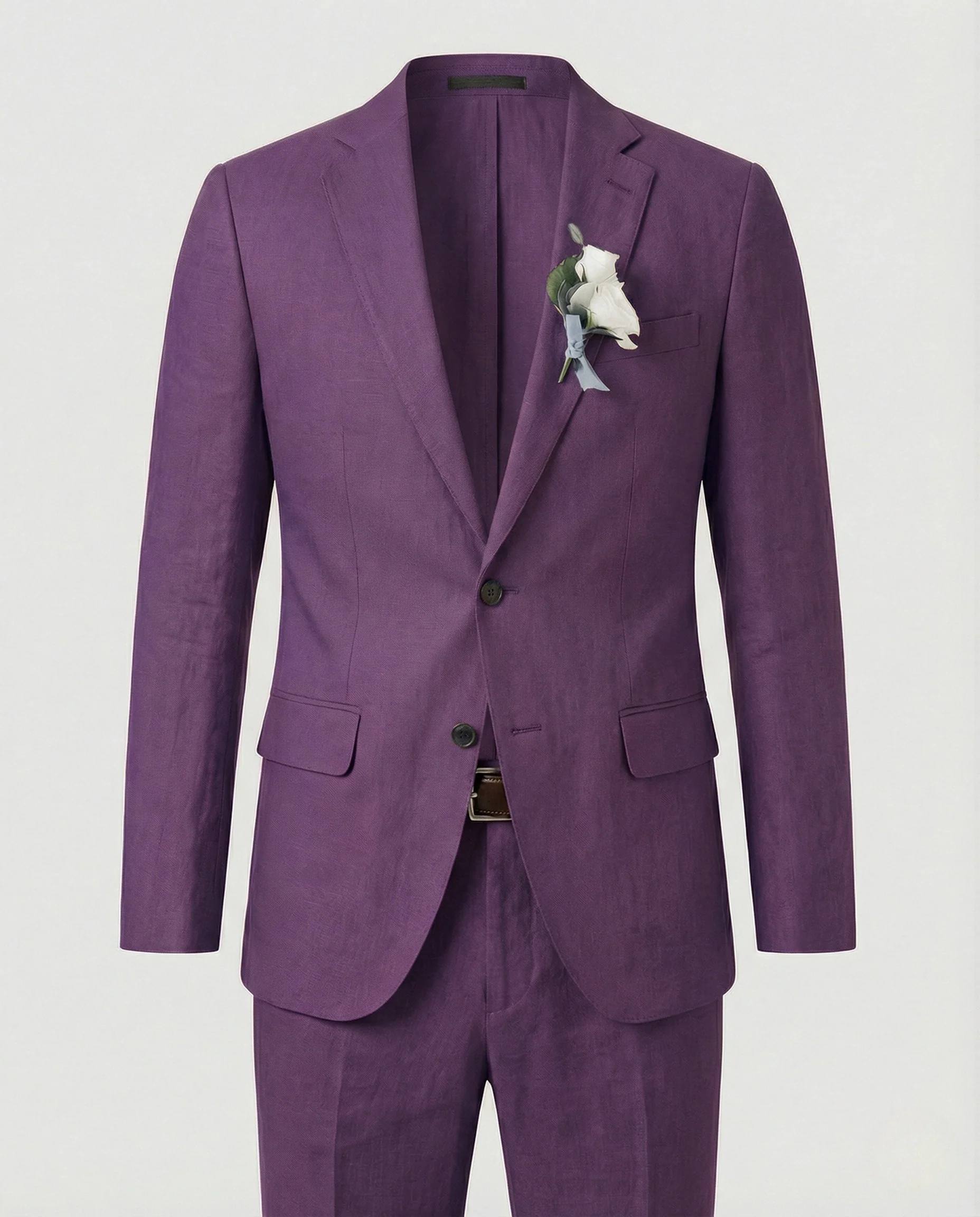 Leinenmischanzug Slim Fit Herren - Image 9