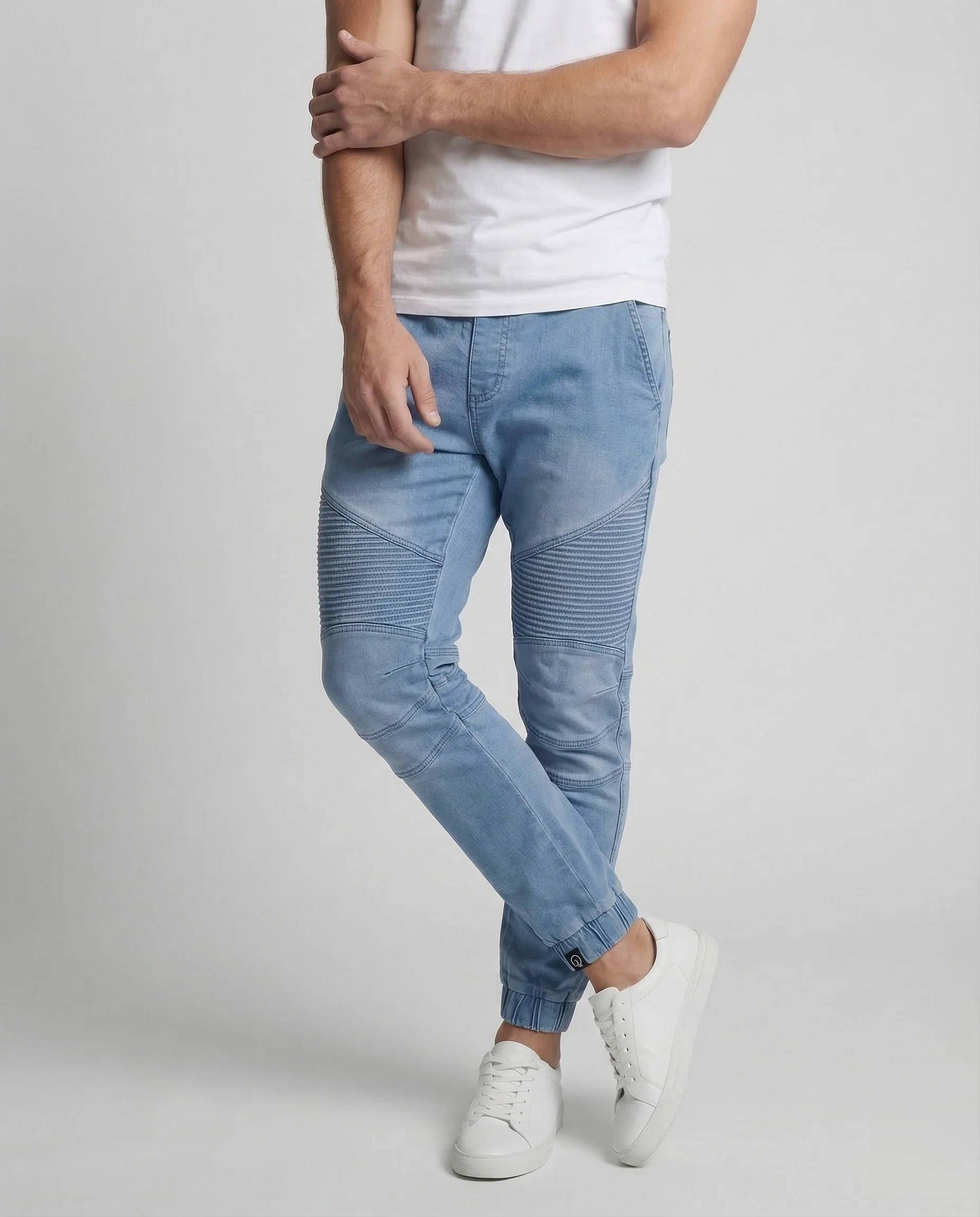 Herren Biker Jogginghose Gerippt - Image 2