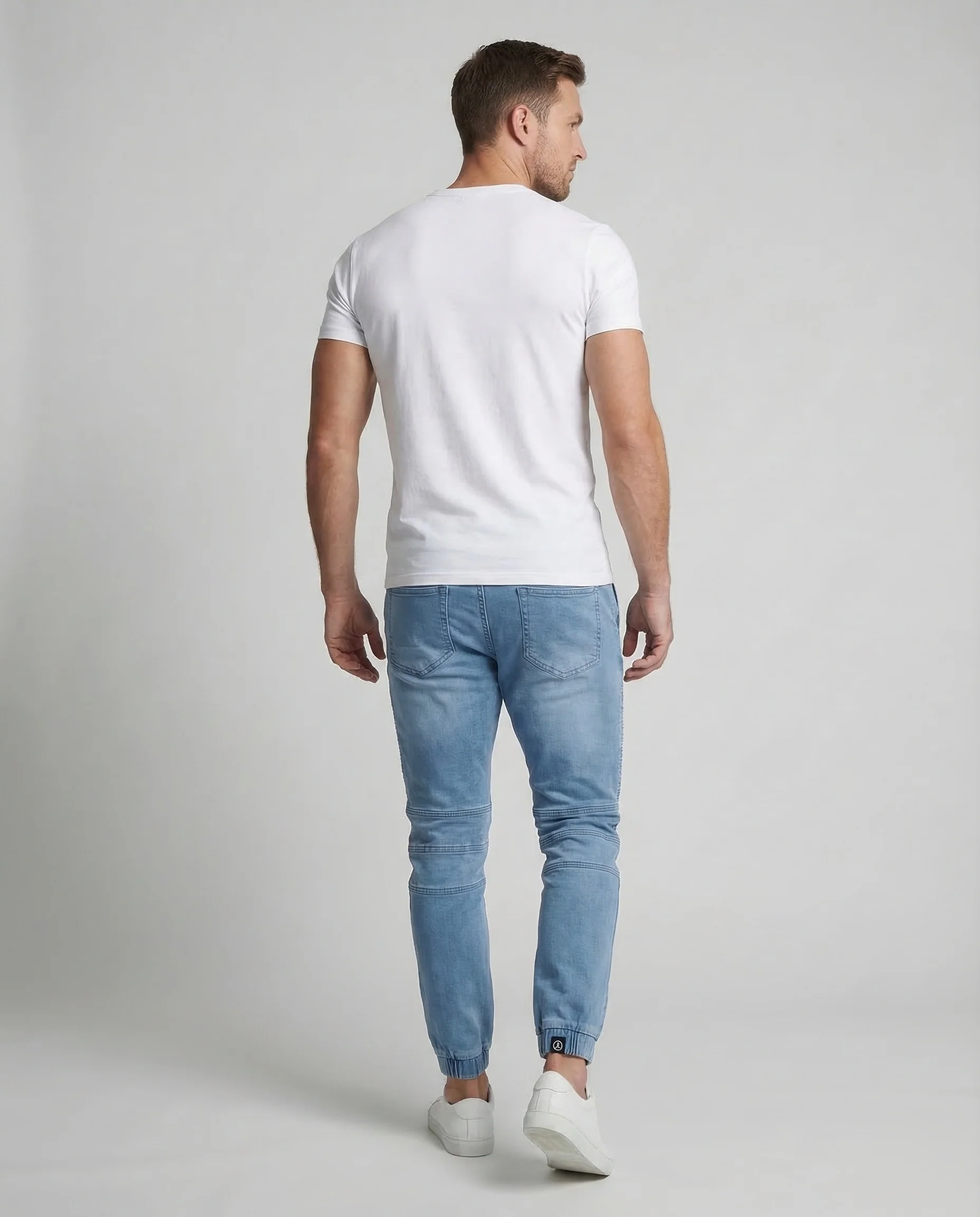 Herren Biker Jogginghose Gerippt - Image 4