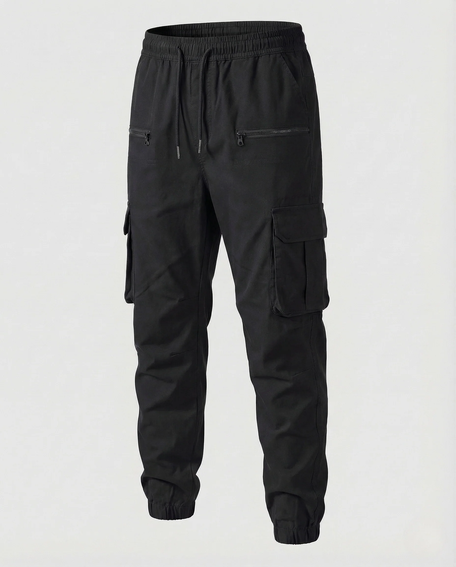 Herren Cargo Jogginghose schmal geschnitten mit Reißverschlusstaschen - Image 8