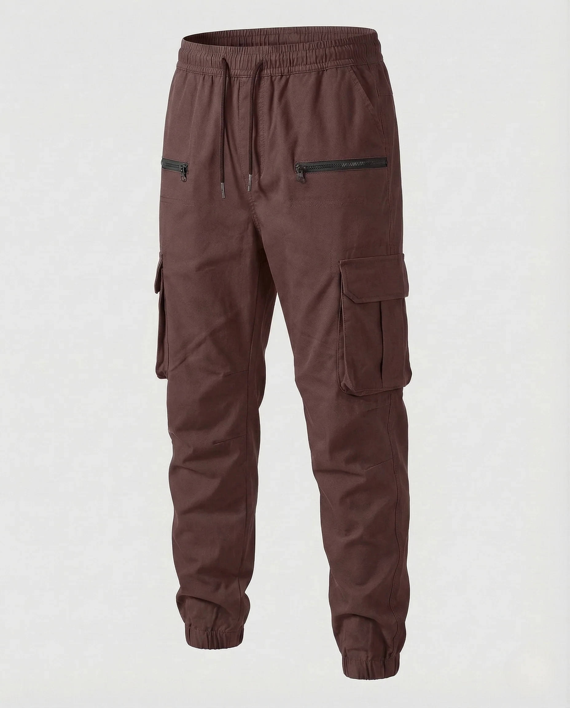 Herren Cargo Jogginghose schmal geschnitten mit Reißverschlusstaschen - Image 9
