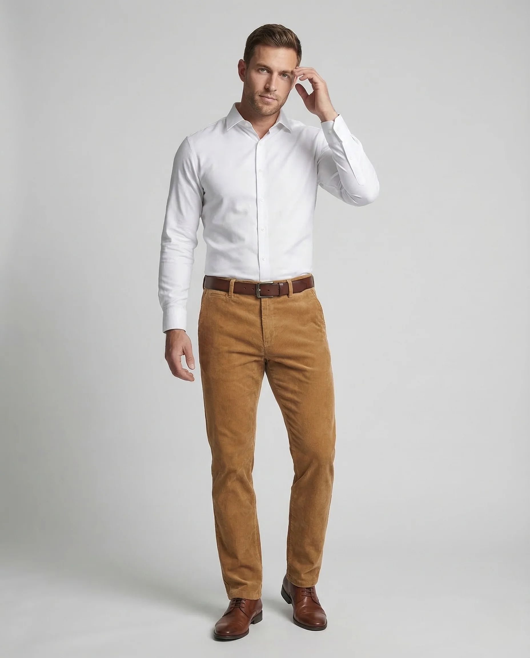 Herren Cordhose Slim Gerade