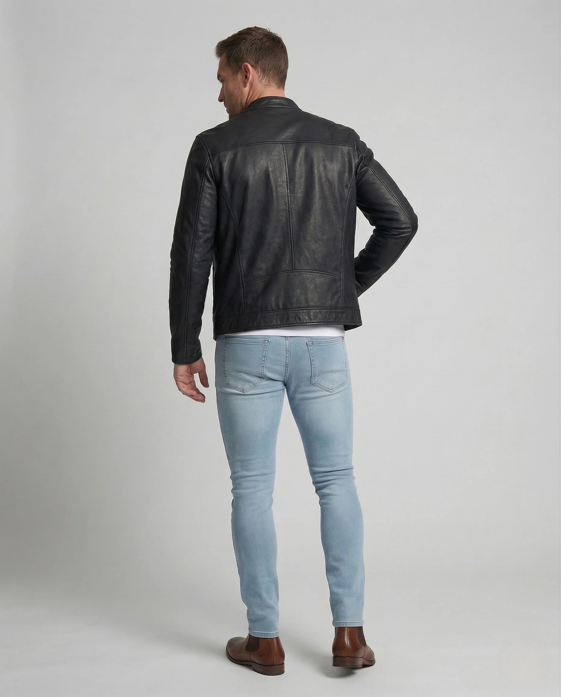 Herren Stretch Jeans Schmal Geschnitten mit Elastischem Bund - Image 3