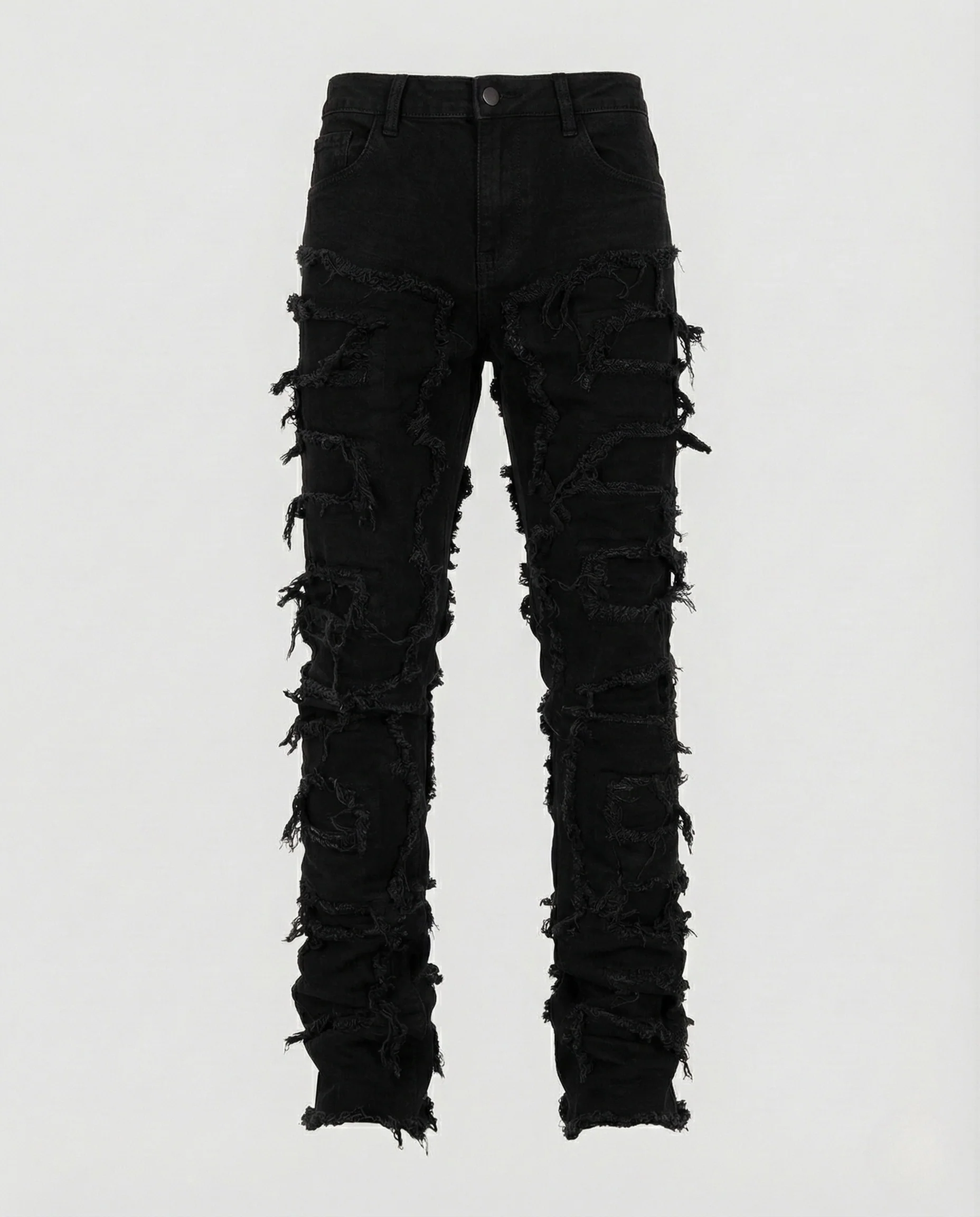 Herren Slim Fit Jeans mit Fransenstreifen - Image 10
