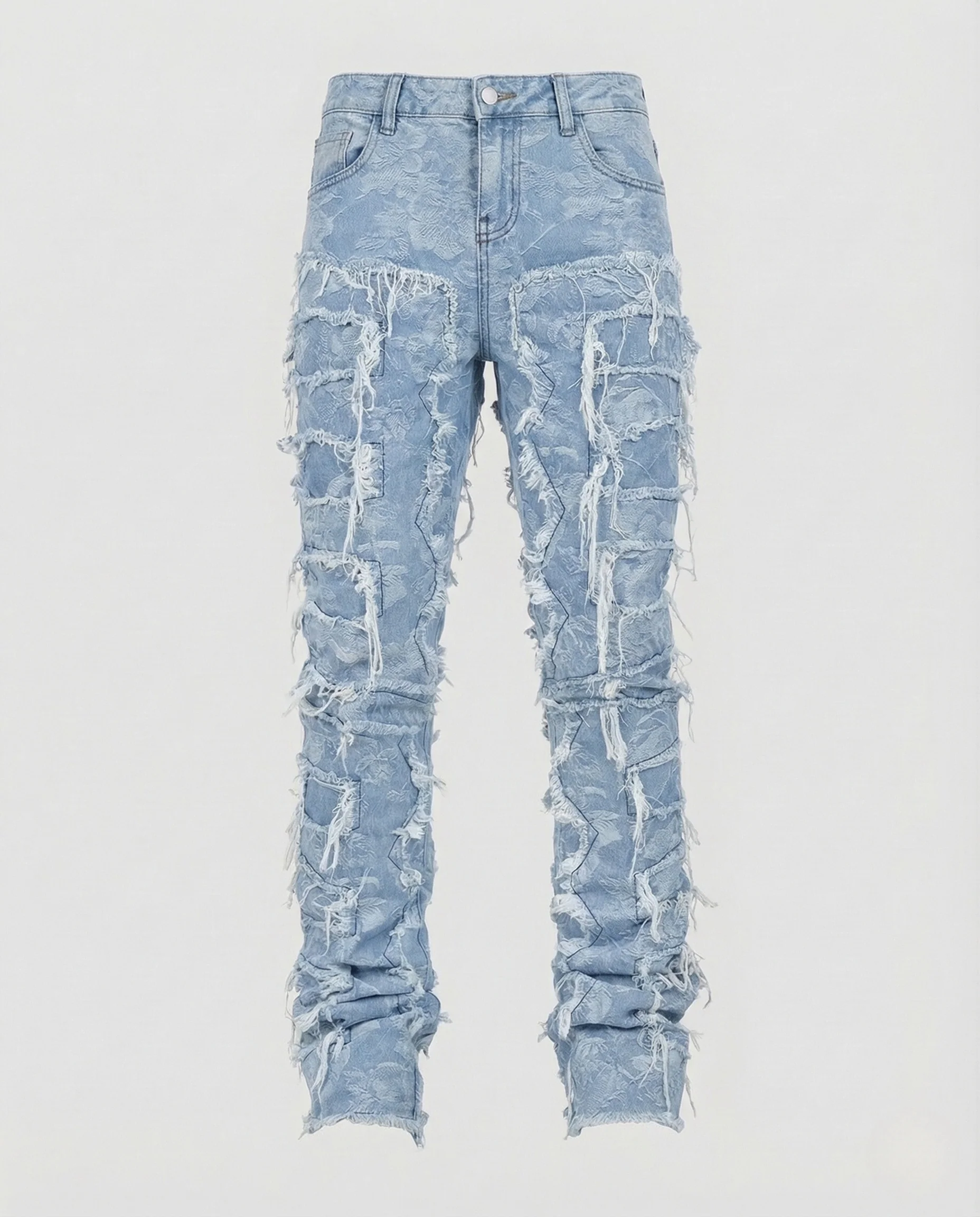 Herren Slim Fit Jeans mit Fransenstreifen - Image 12