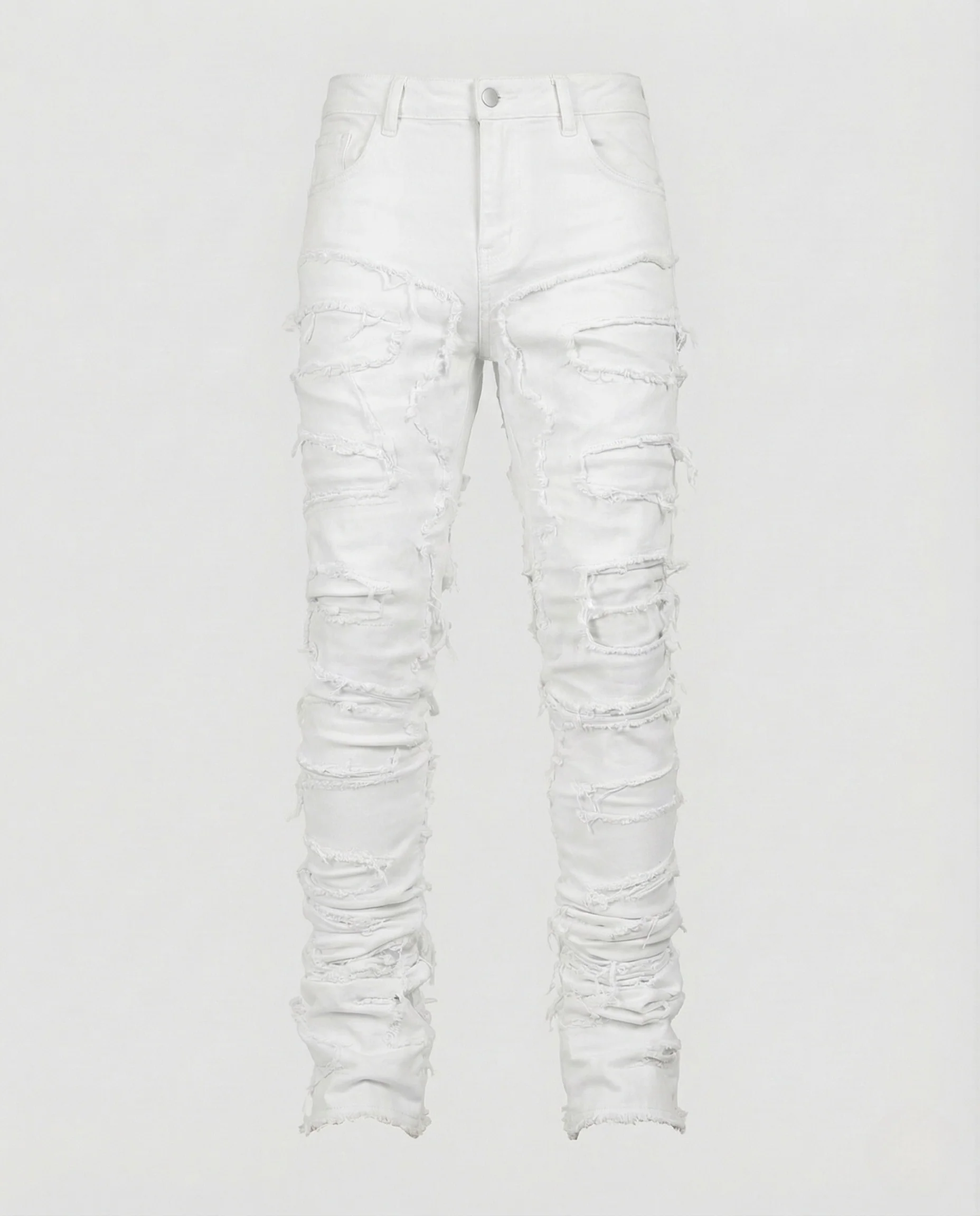 Herren Slim Fit Jeans mit Fransenstreifen - Image 7