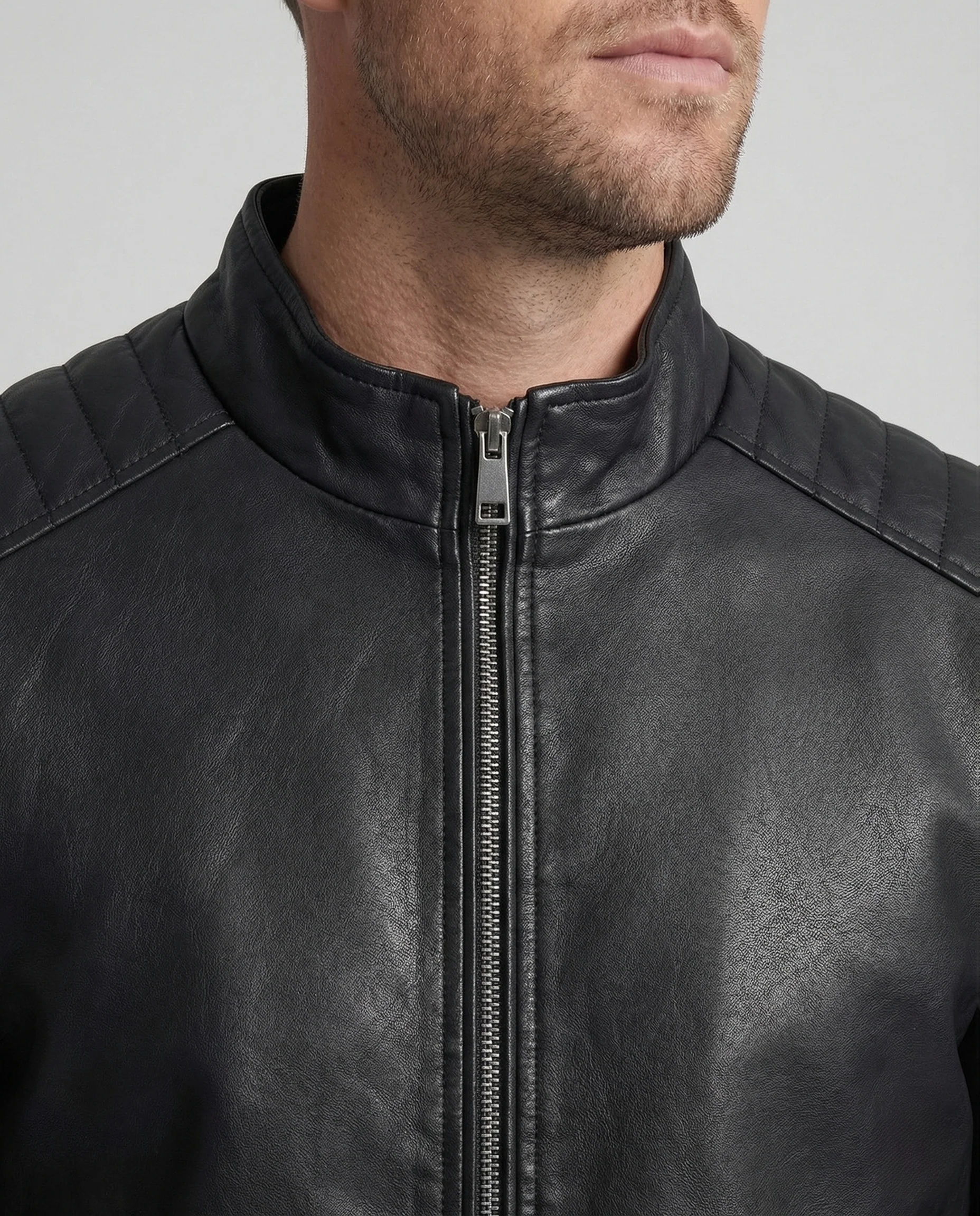 Herren Übergangsjacke Lederoptik - Image 3