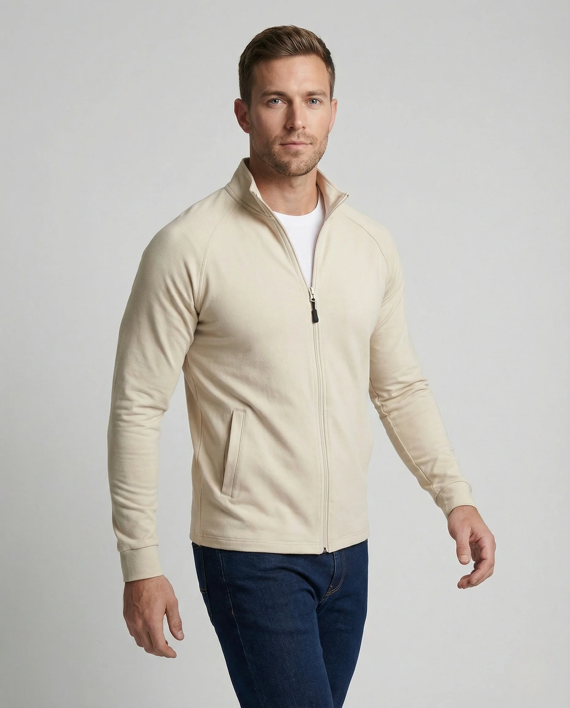 Zipjacke Strickfleece Slim Herren - Image 2