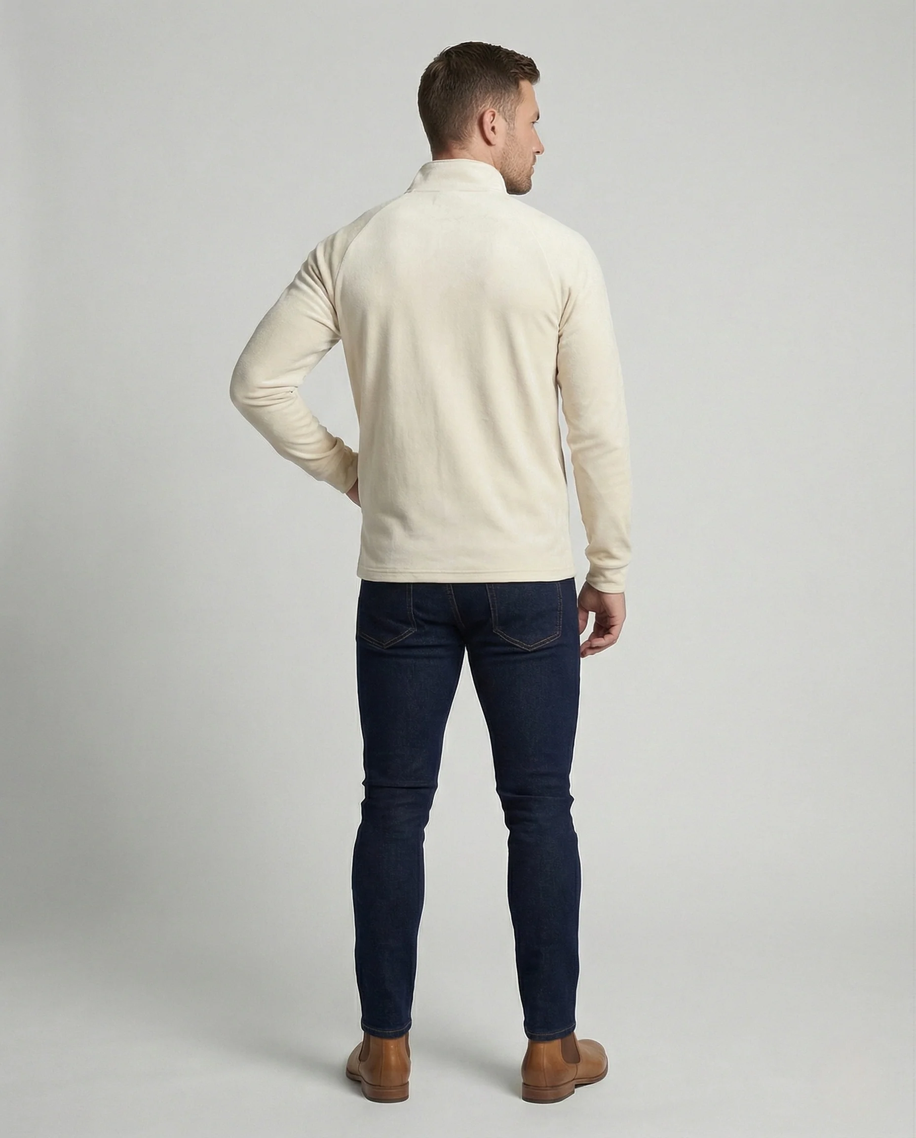 Zipjacke Strickfleece Slim Herren - Image 4