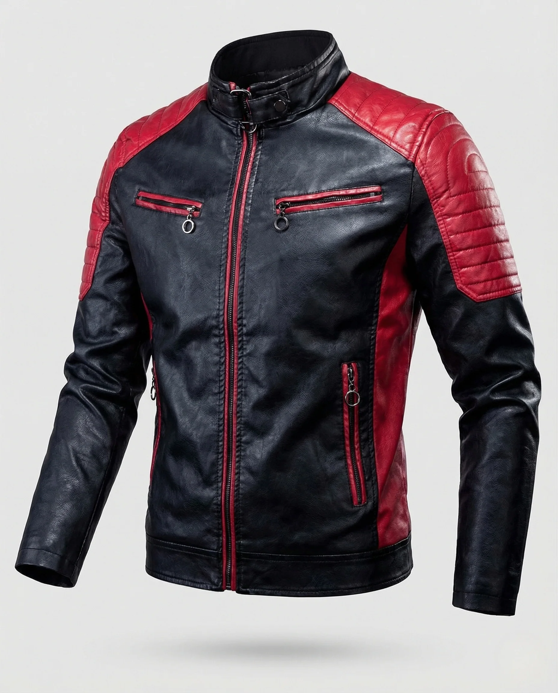 Herren Neo Moto Blouson mit Stehkragen & Zipper - Image 4