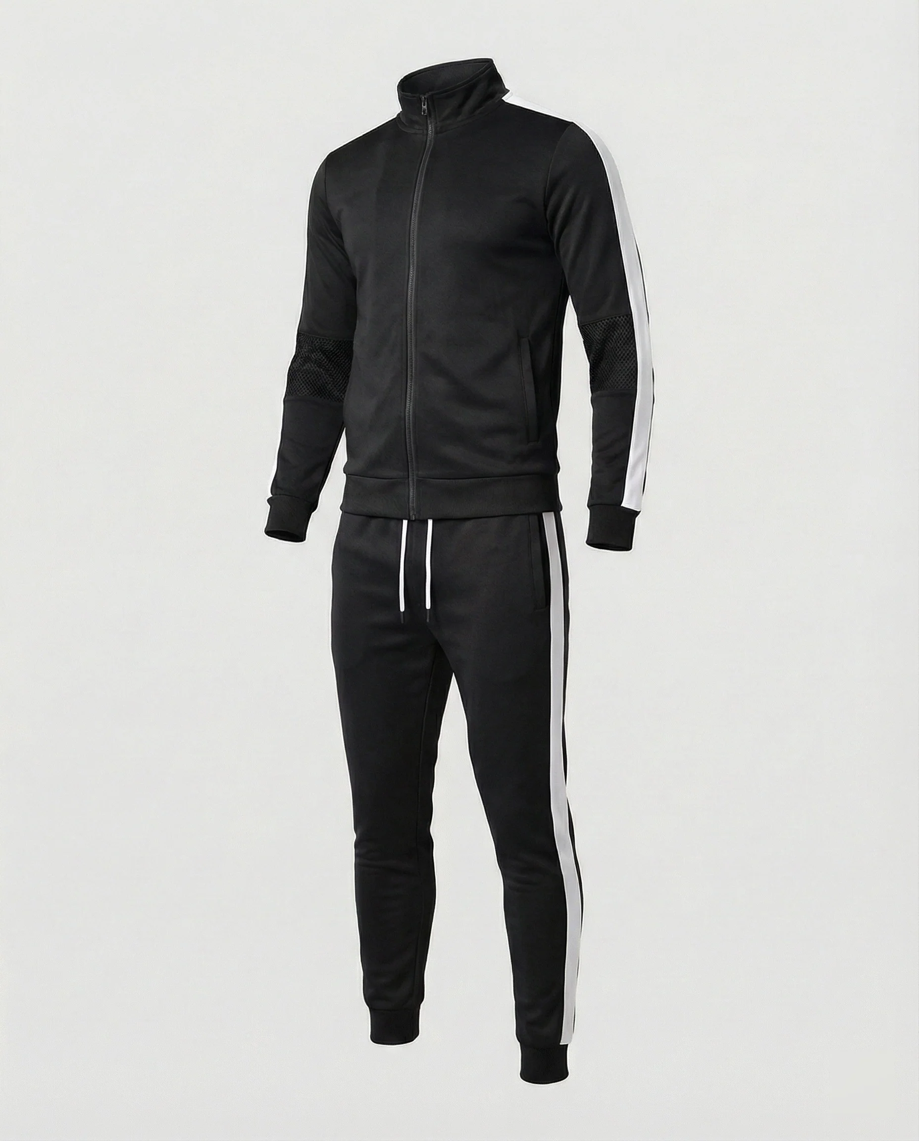 Herren Trainingsanzug Slim Fit mit Stehkragen - Image 3