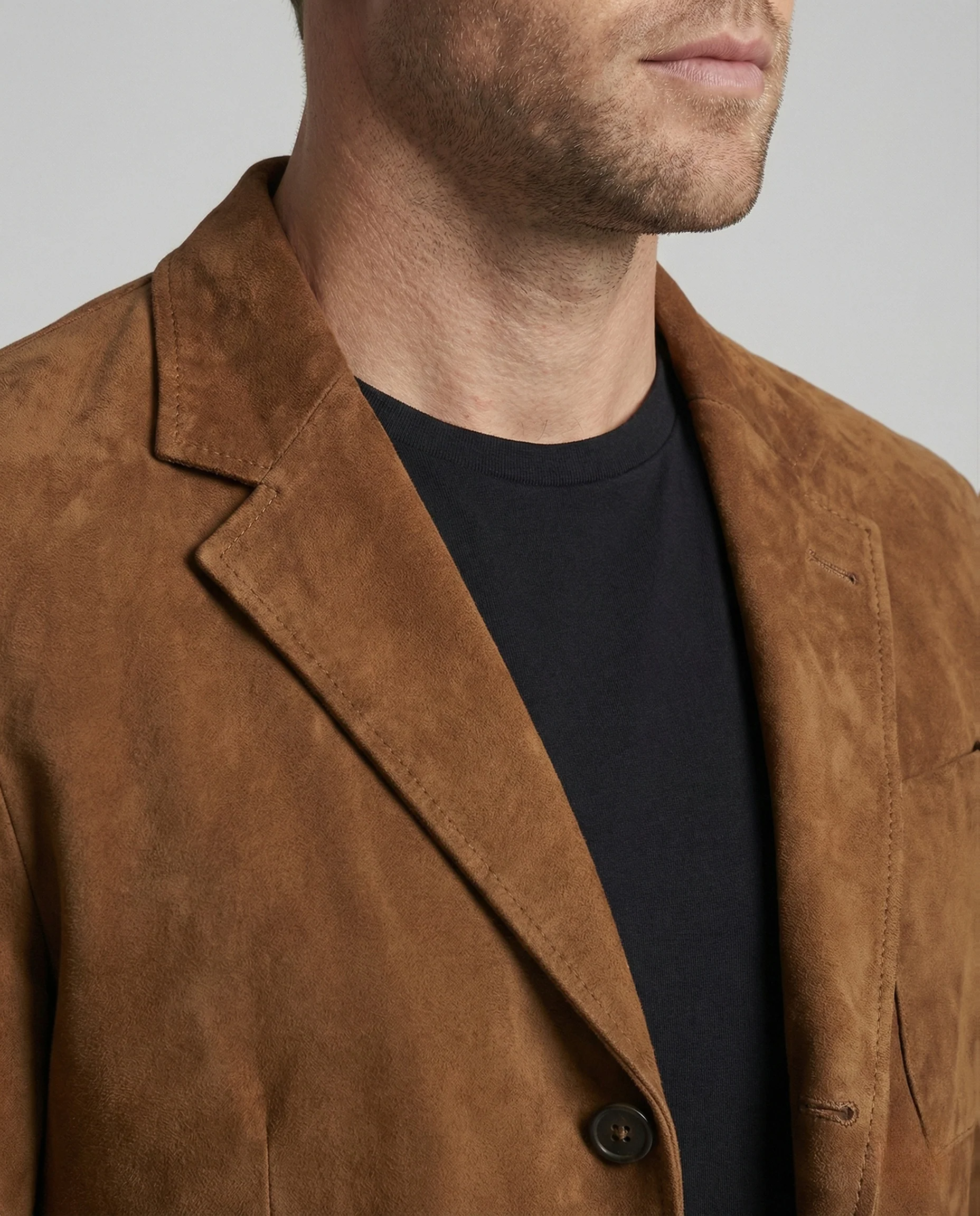 Veloursleder Sakko Schmal Herren - Image 3