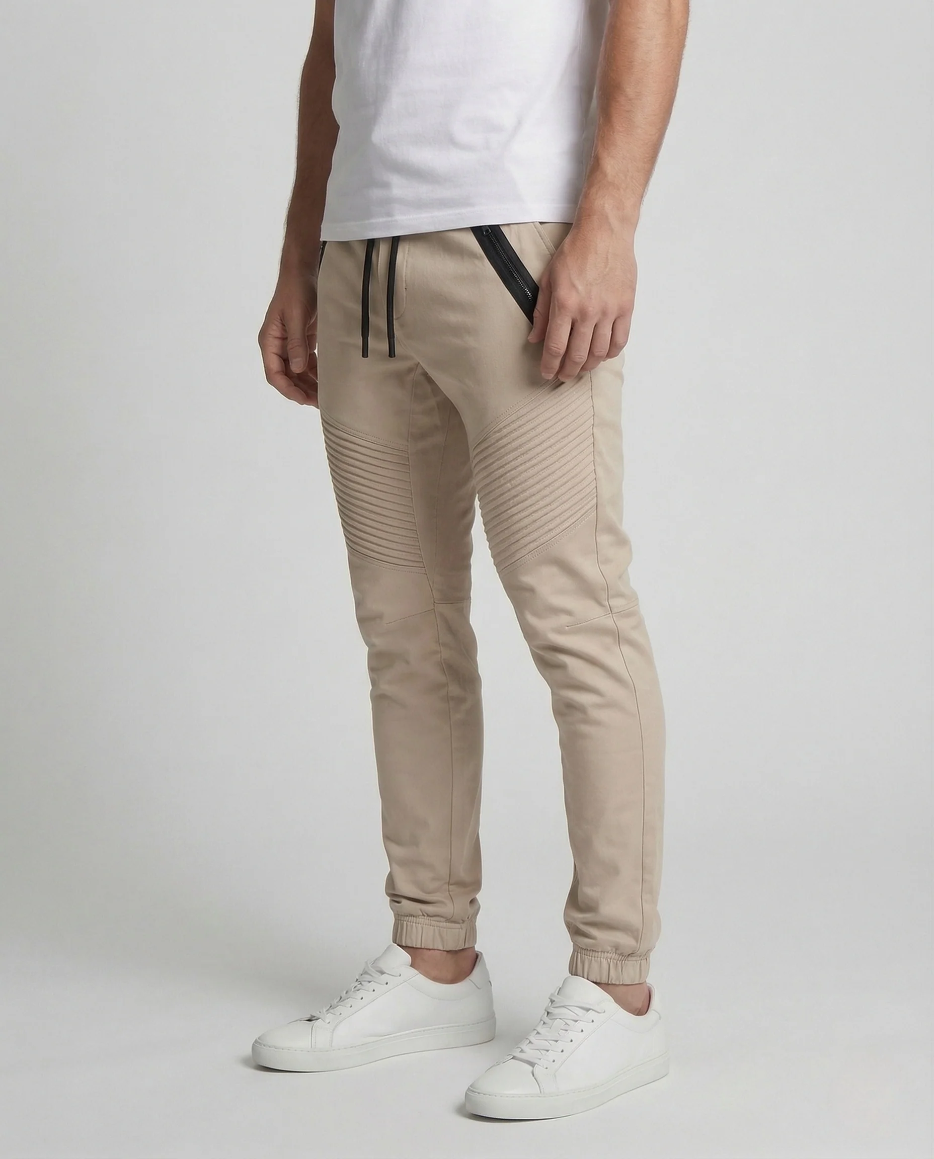 Herren Biker Jogginghose mit Steppdetails - Image 2