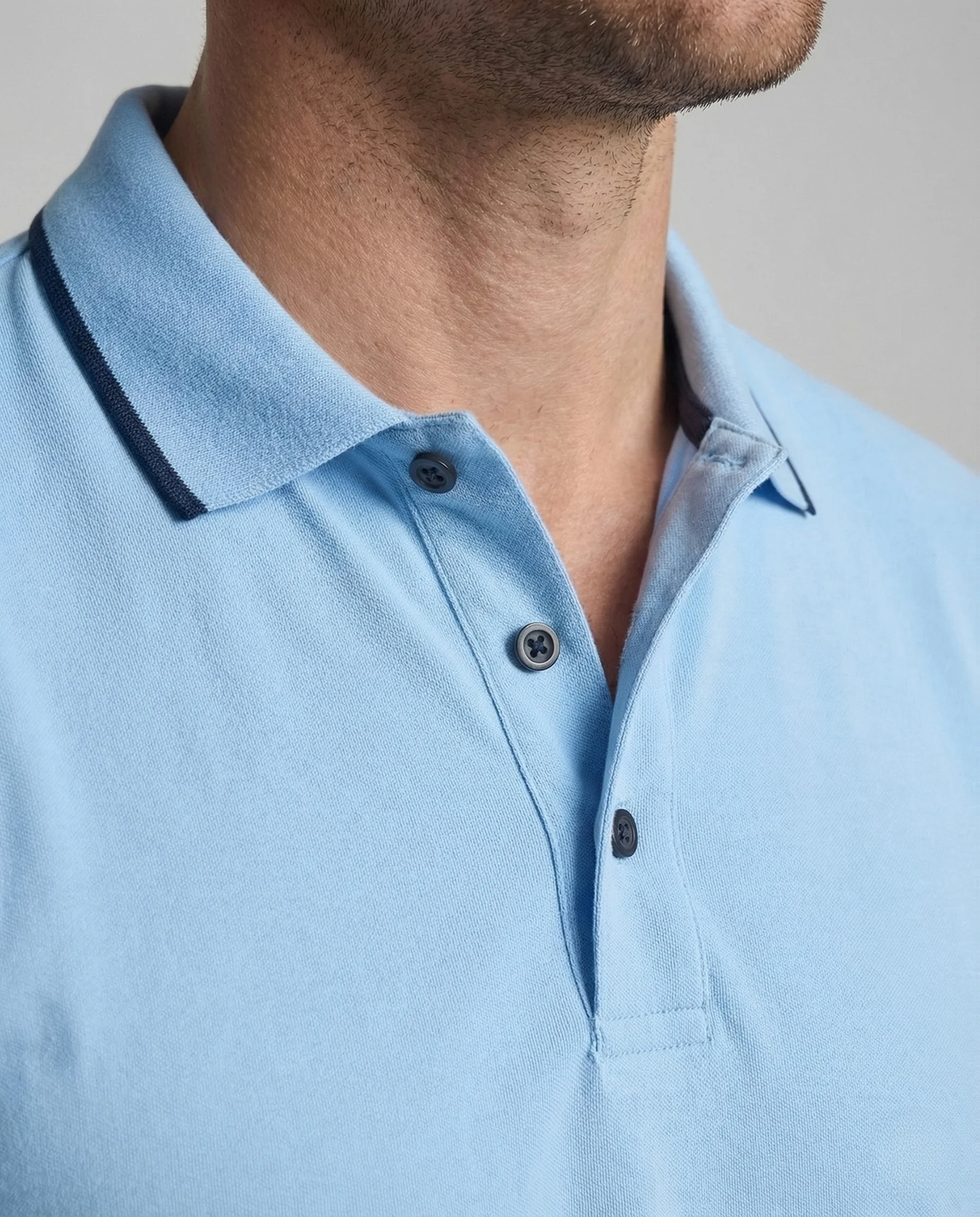 Herren Poloshirt Kurzarm Slim Fit mit Kontrastkragen - Image 4