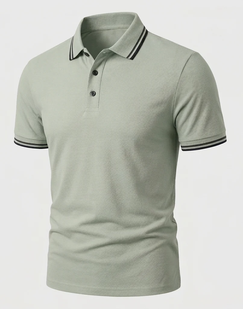Herren Poloshirt Kurzarm Slim Fit mit Kontrastkragen - Image 7