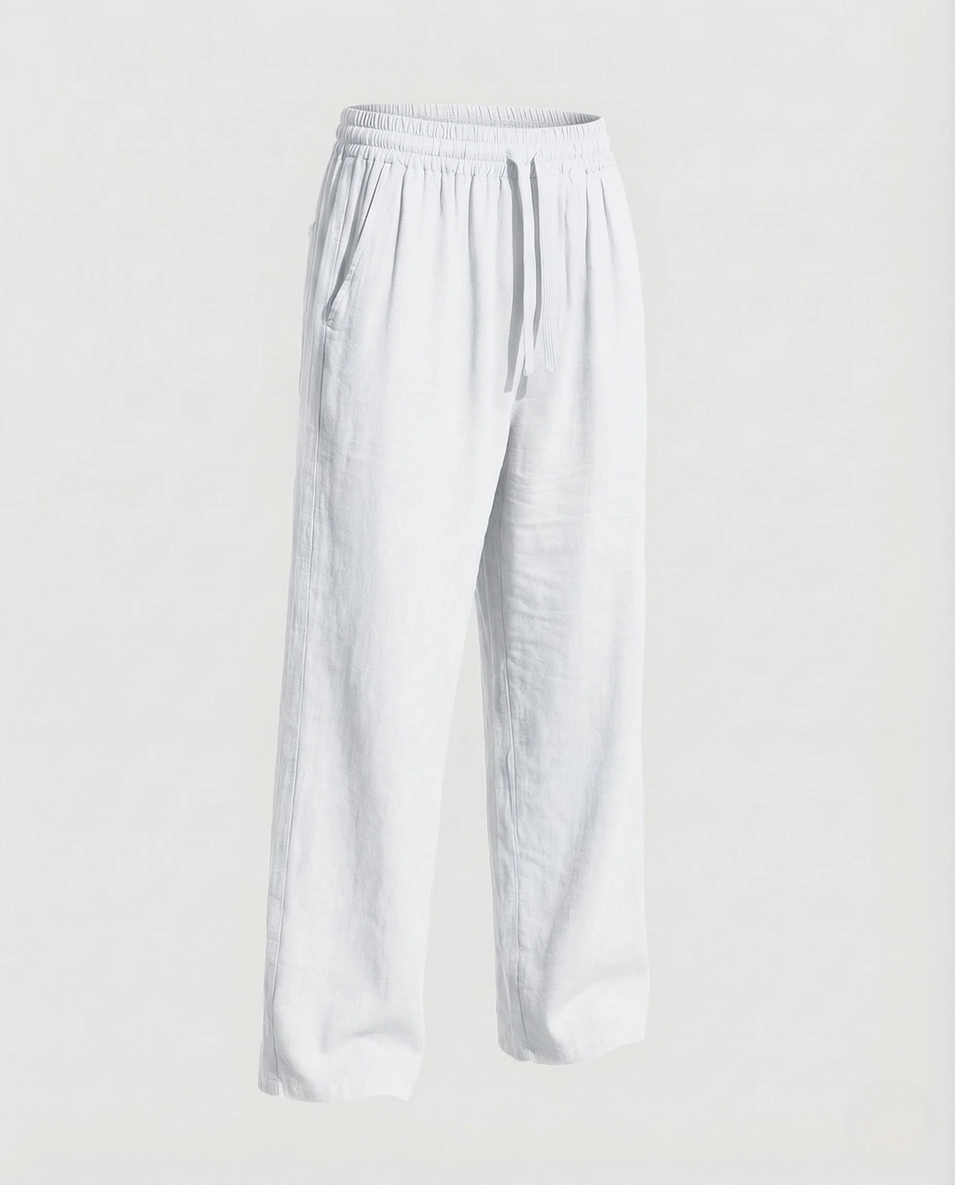 Herren Leinenhose Weit Elastischer Bund - Image 10