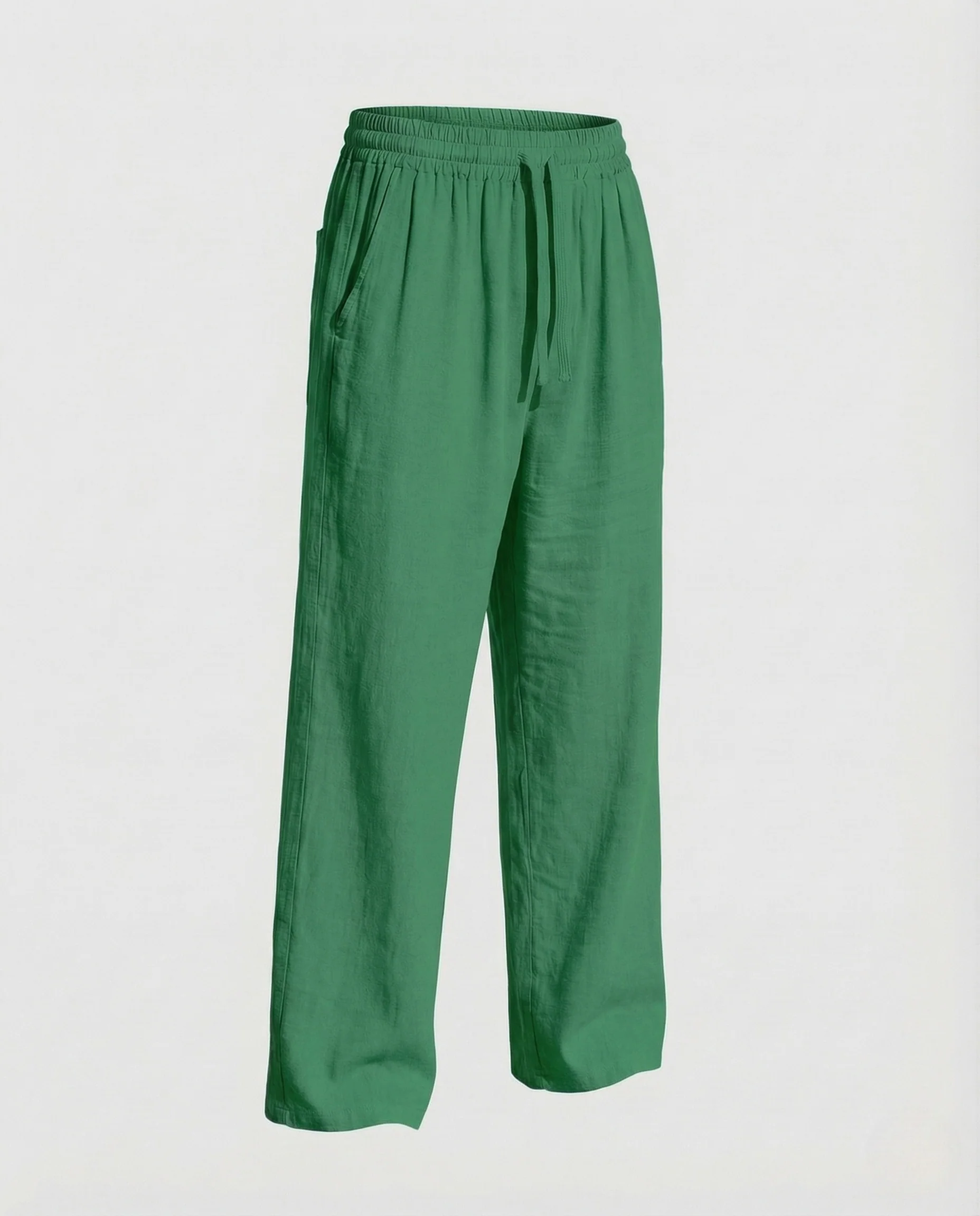 Herren Leinenhose Weit Elastischer Bund - Image 13