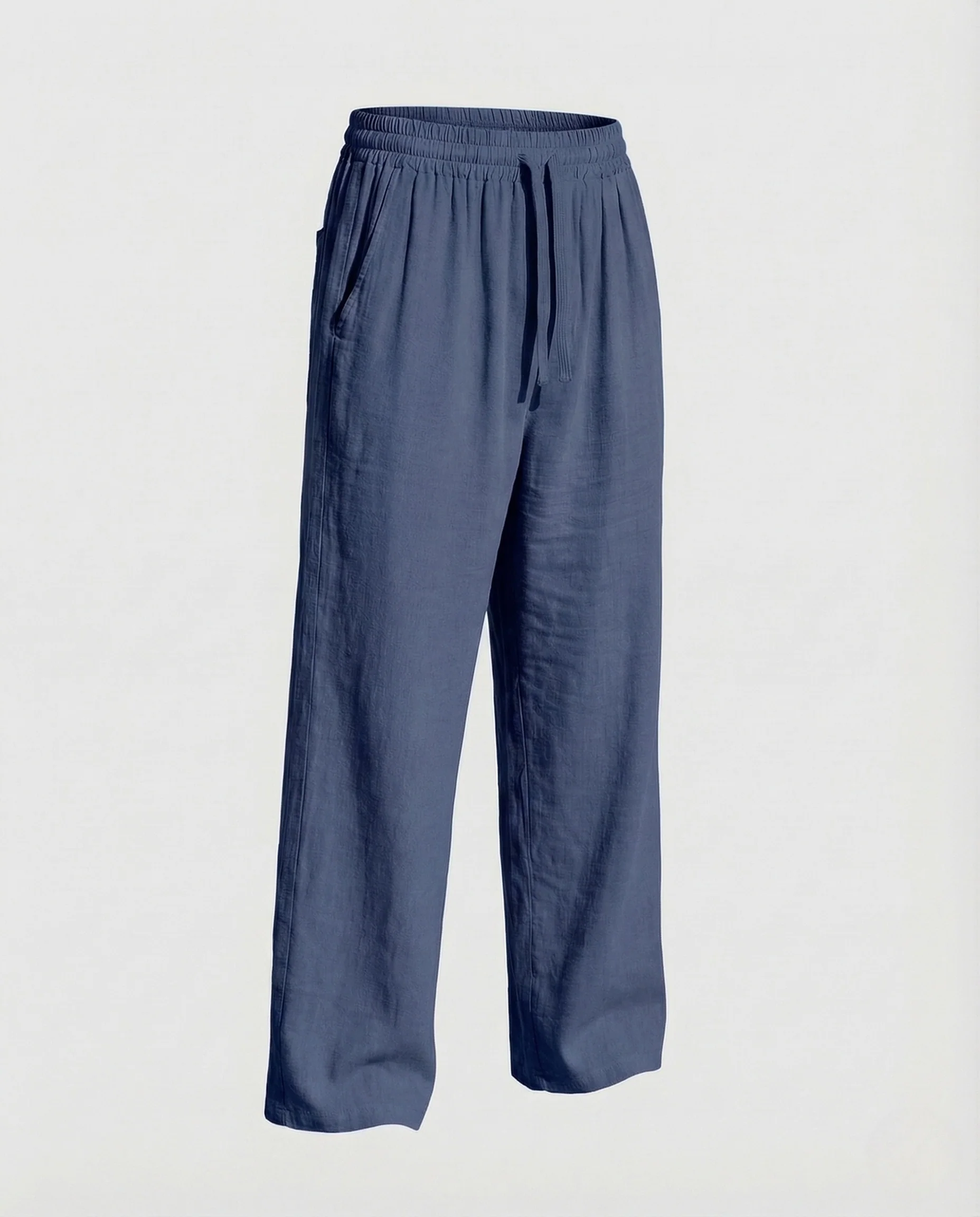 Herren Leinenhose Weit Elastischer Bund - Image 8