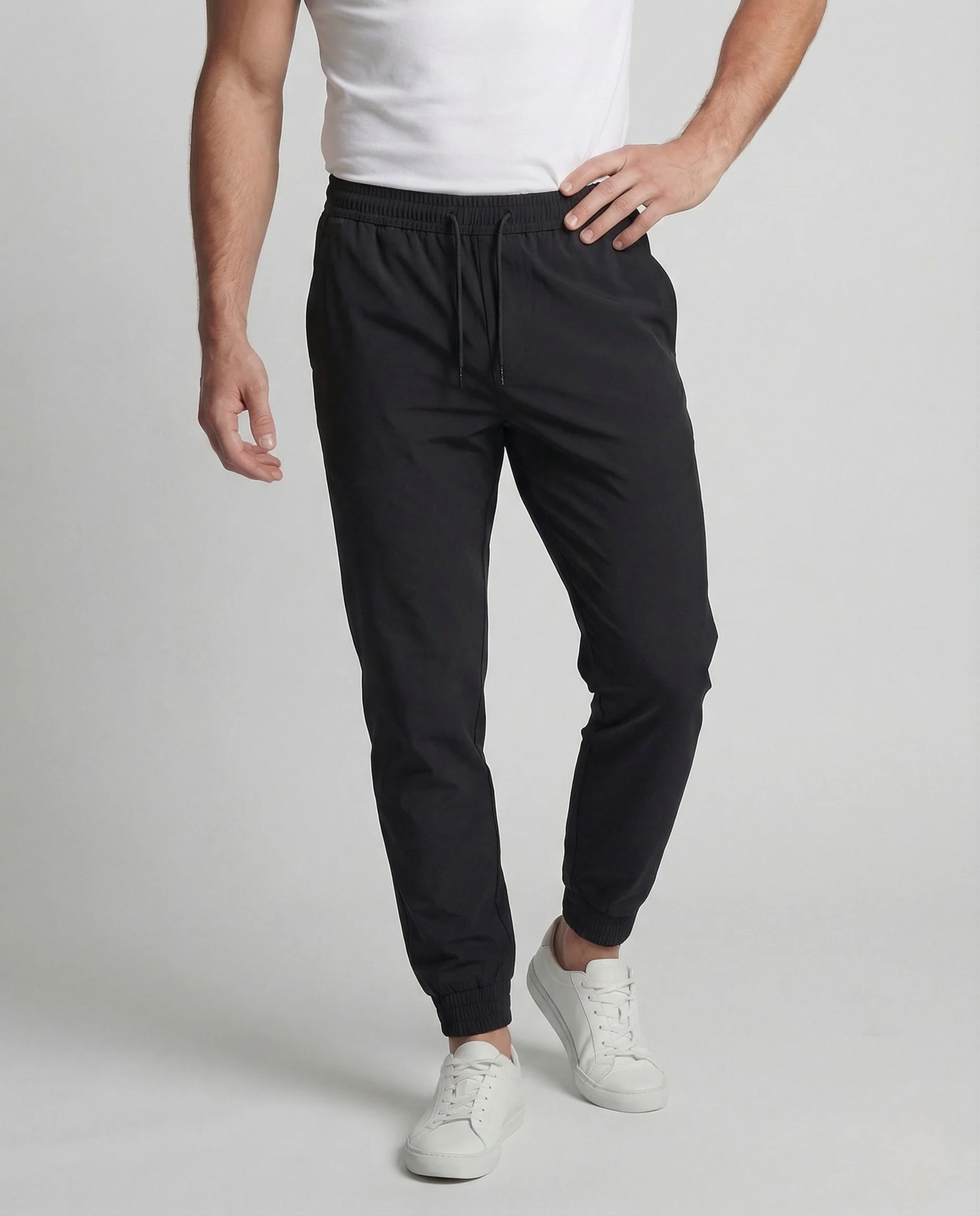 Herren Joggerhose sportlich elegant mit schmalem Saum - Image 2