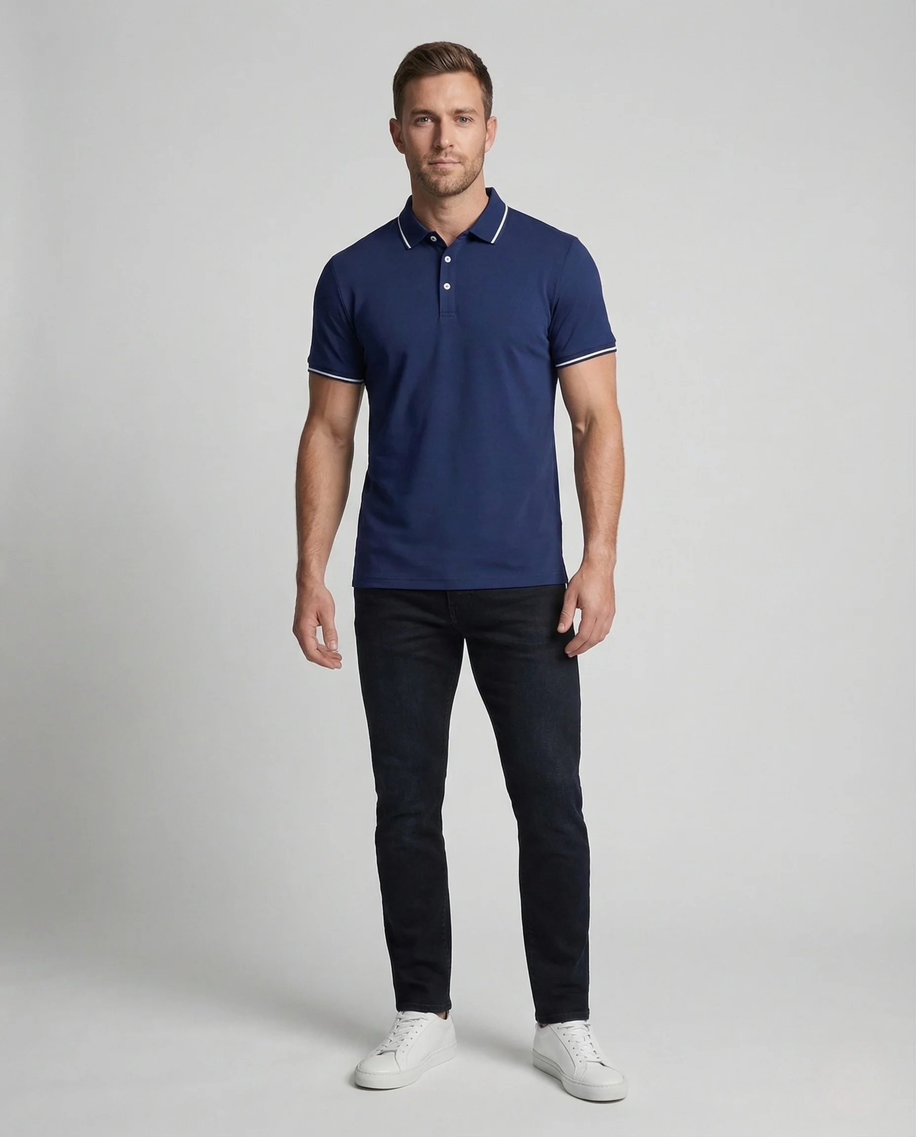 Herren Performance Poloshirt sportlich elegant mit Stretch - Image 2