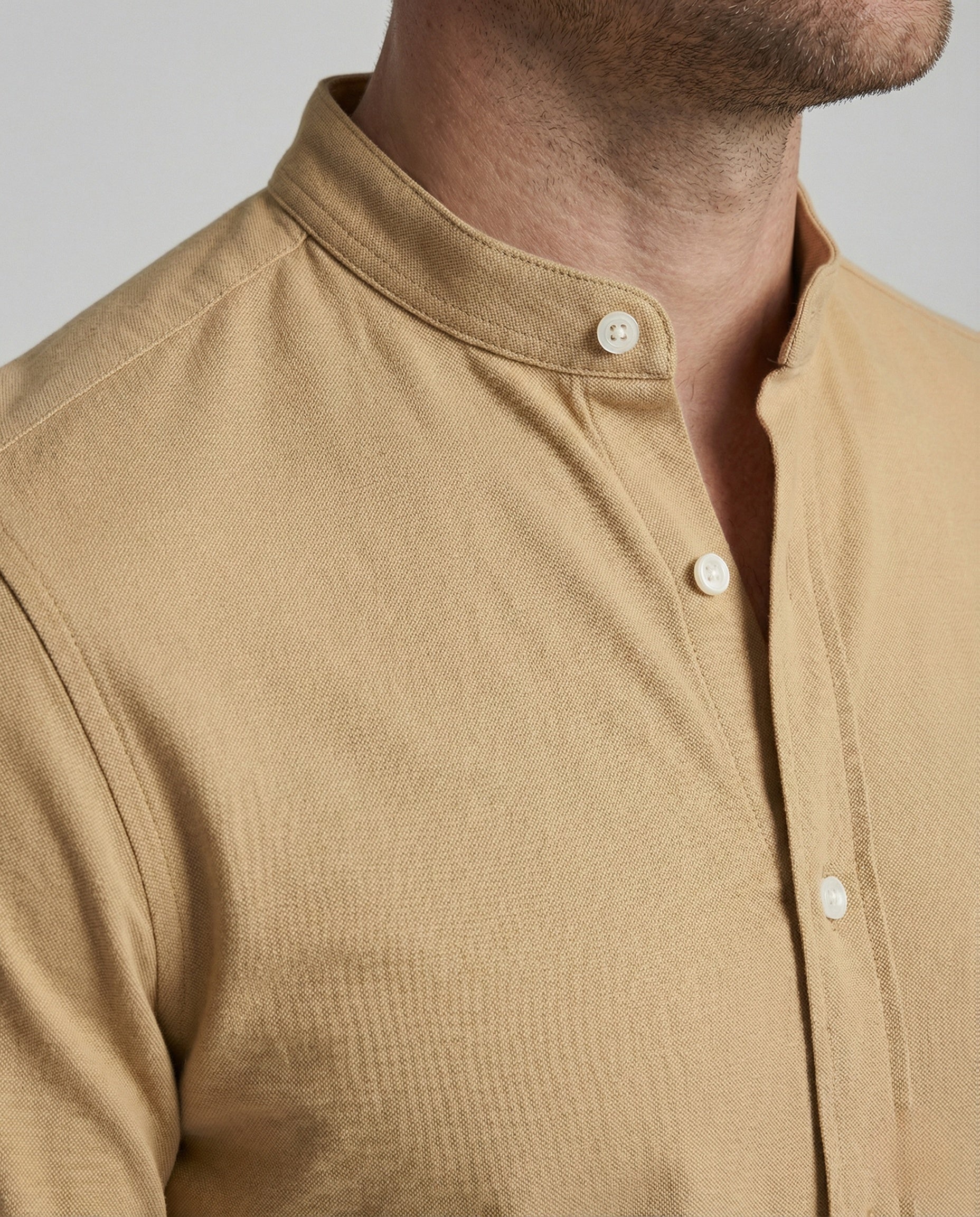 Stehkragenhemd Slim Fit Herren - Image 4