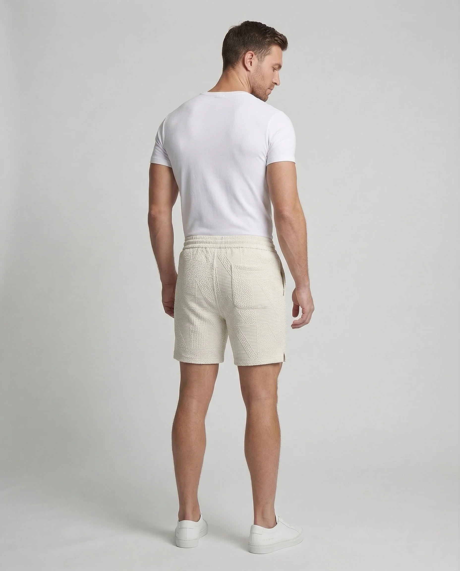 Herren Joggingshorts Struktur Elastikbund - Image 4