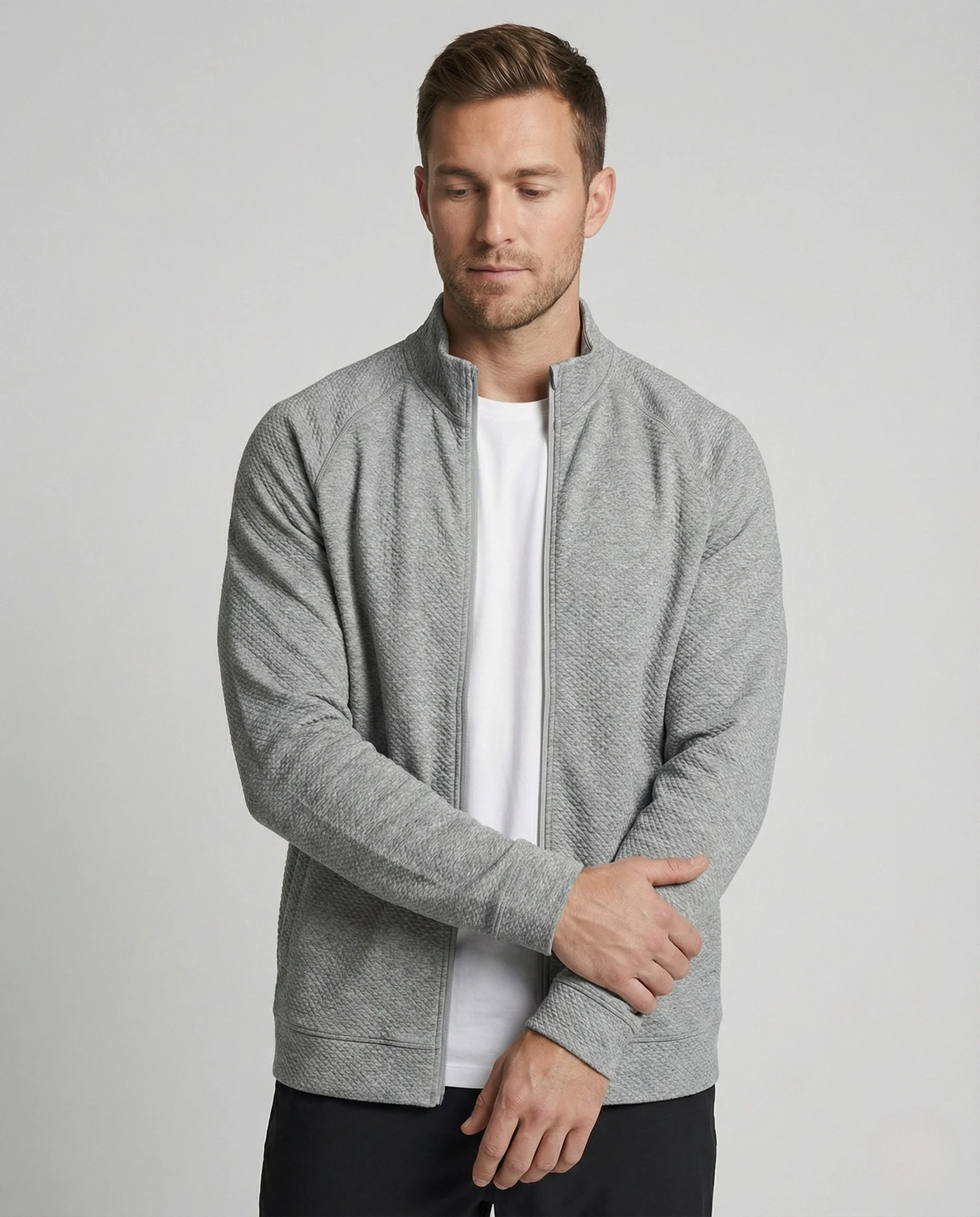 Herren Reißverschluss-Cardigan mit Stehkragen - Image 2