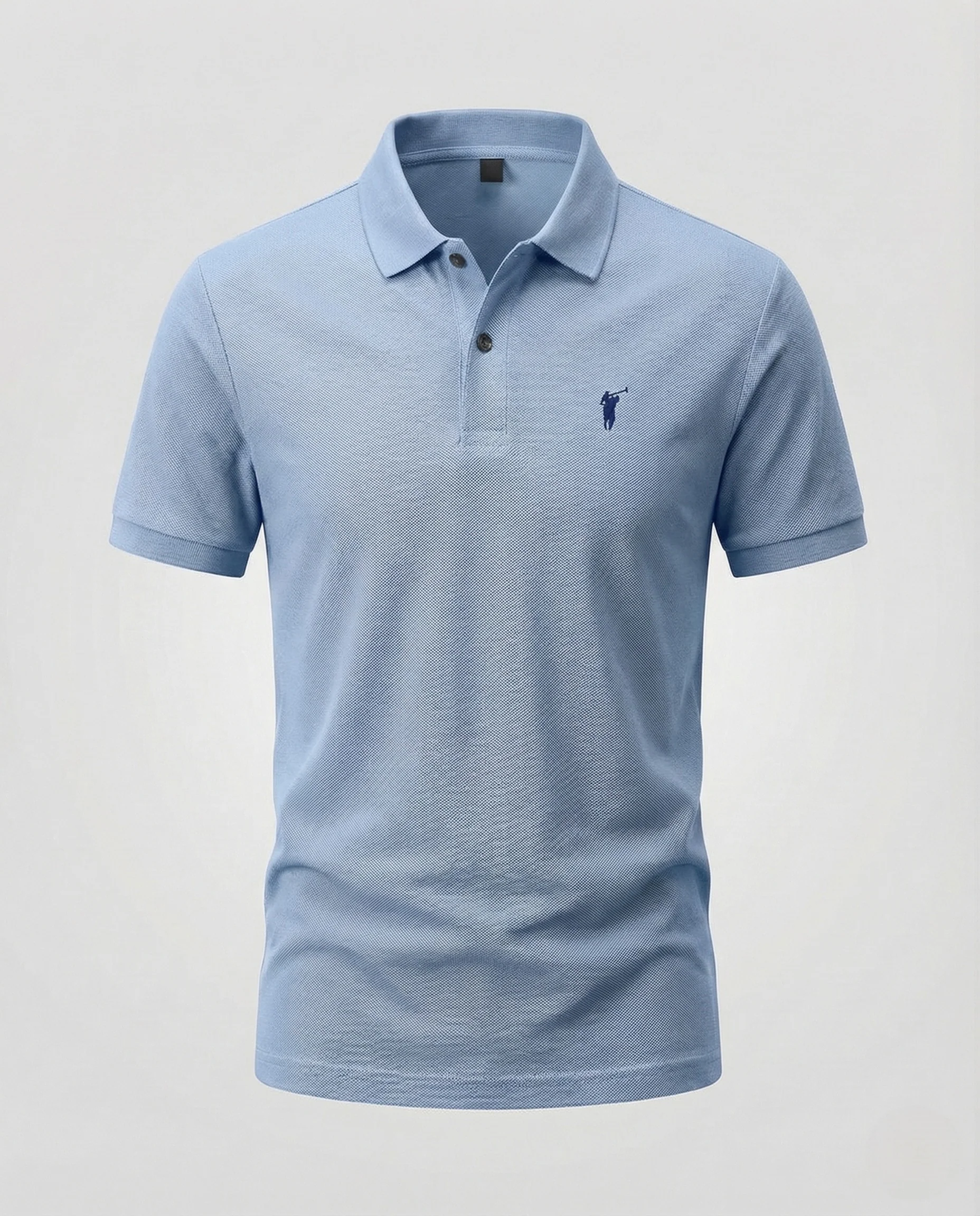 Herren Piqué Polohemd mit Bruststick und Rippabschlüssen - Image 6