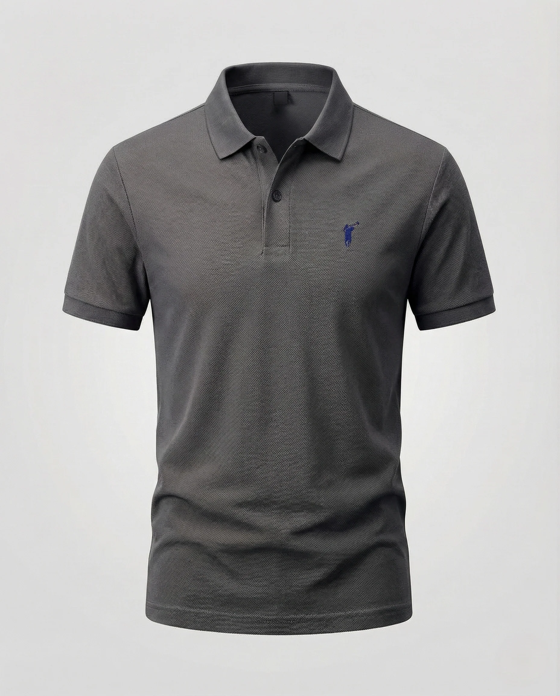 Herren Piqué Polohemd mit Bruststick und Rippabschlüssen - Image 8