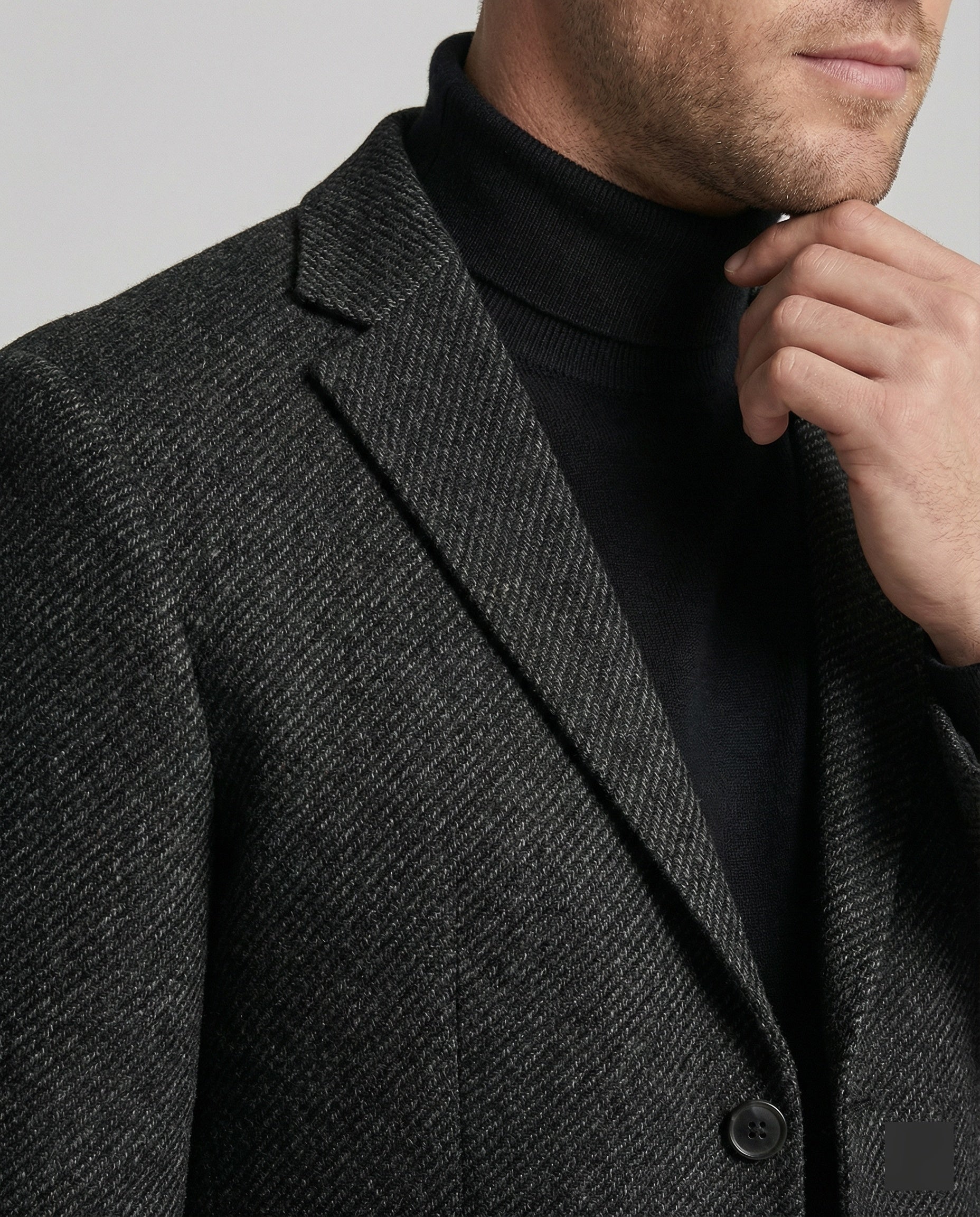 Herren Tweed Sakko Slim Fit 2-Knopf - Image 4