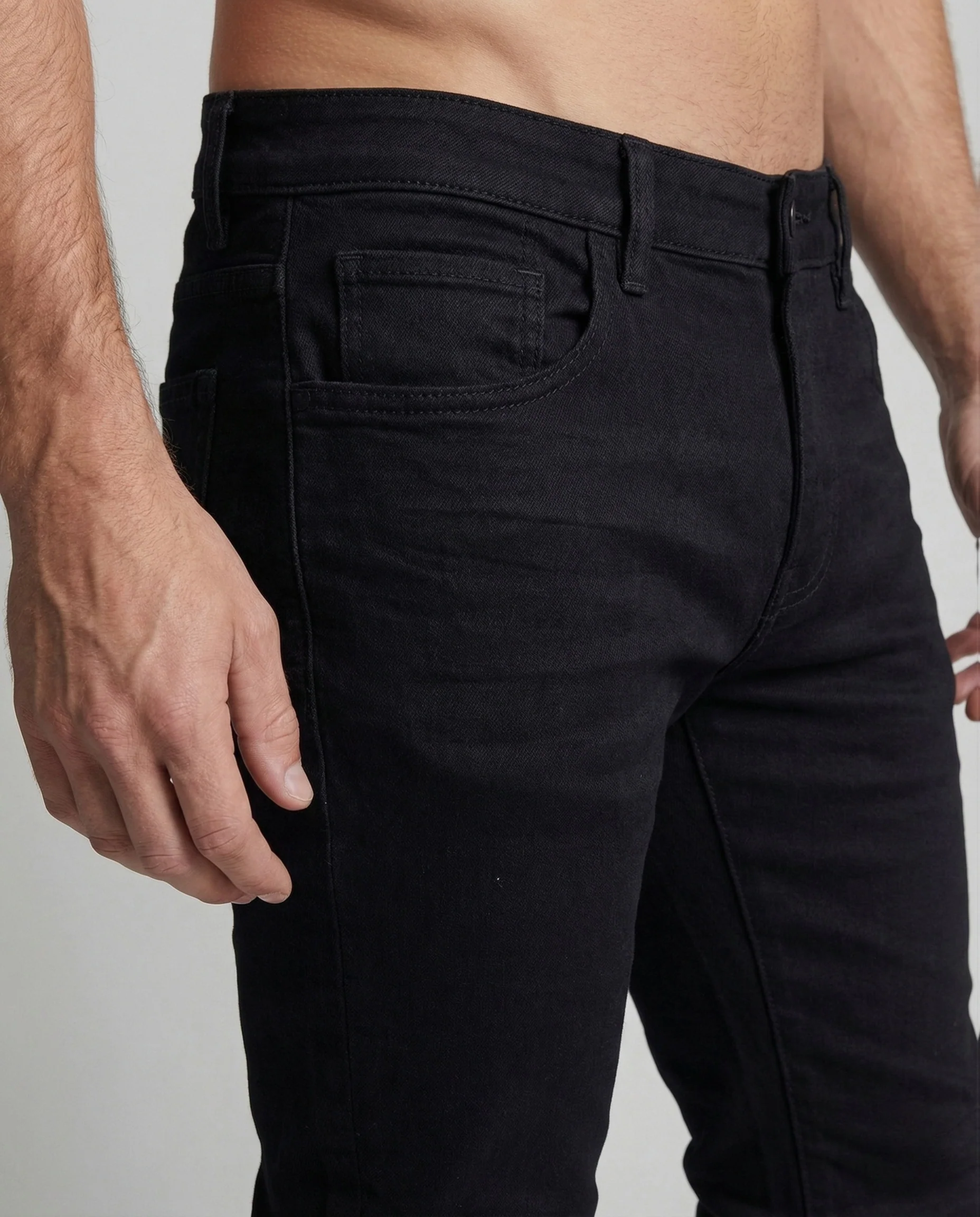Herren Skinny Jeans Elastisch mit Fransen - Image 3