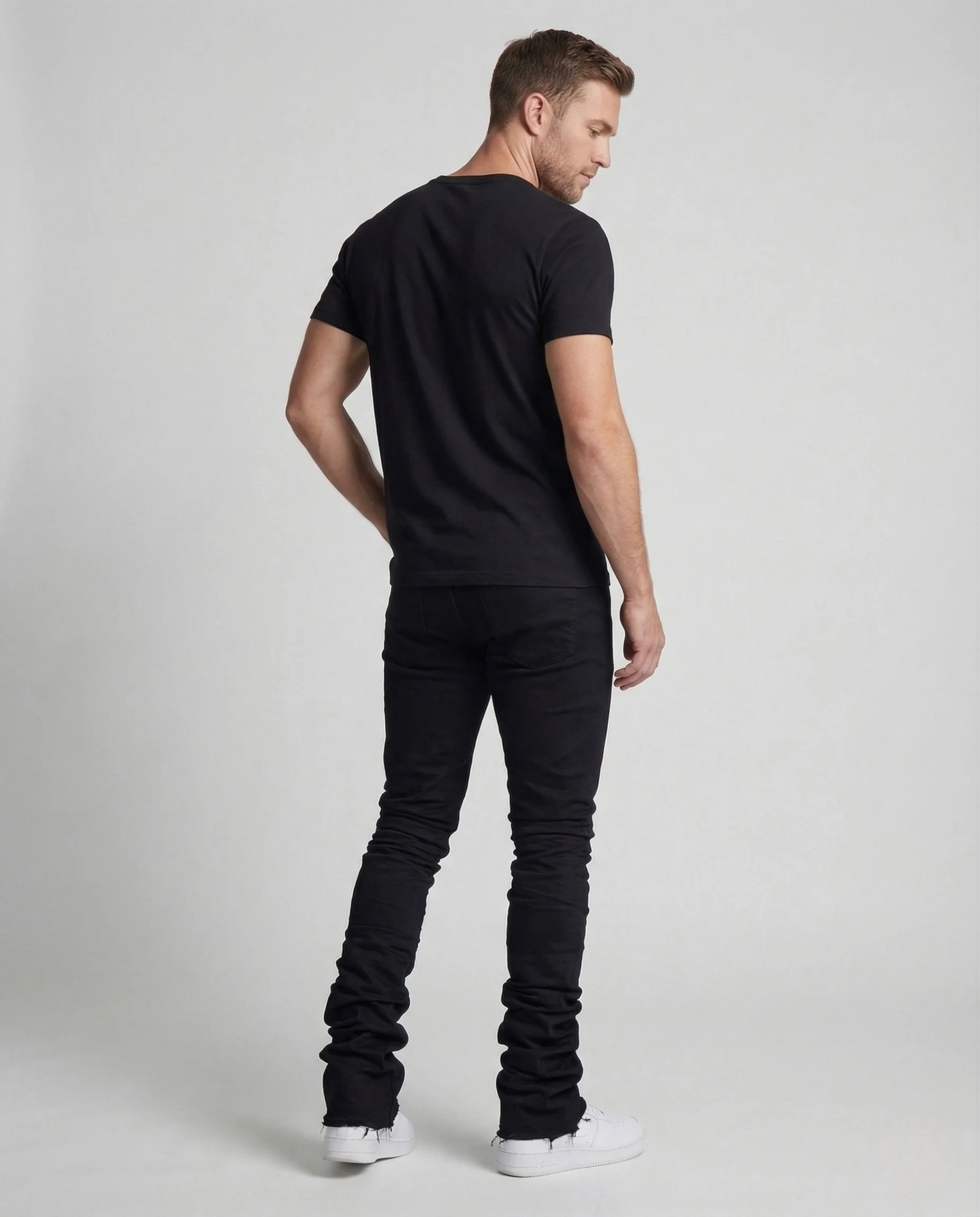 Herren Skinny Jeans Elastisch mit Fransen - Image 4