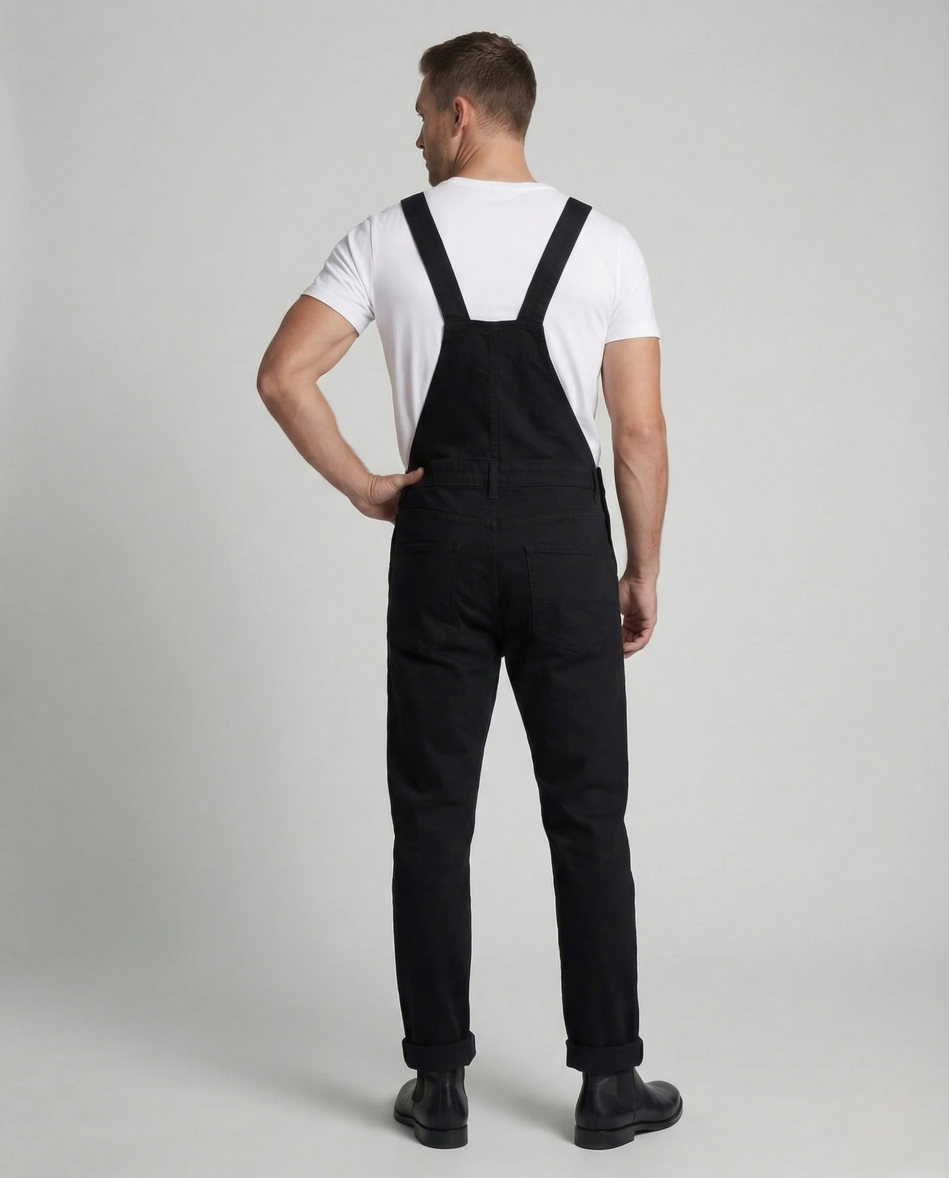 Herren Baumwolltwill Latzhose schmal - Image 2
