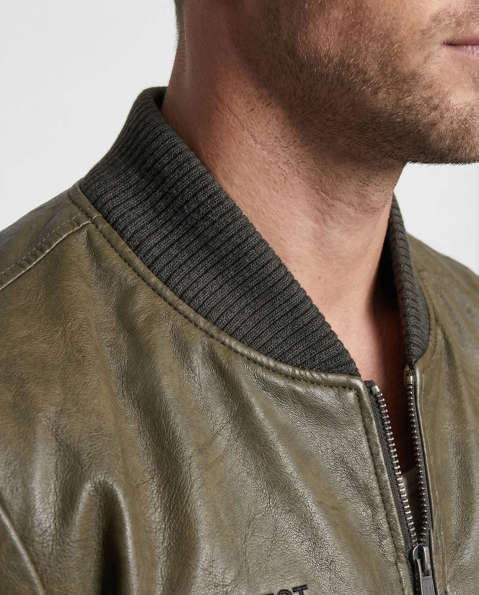 Herren Flightjacke Lederoptik - Image 3