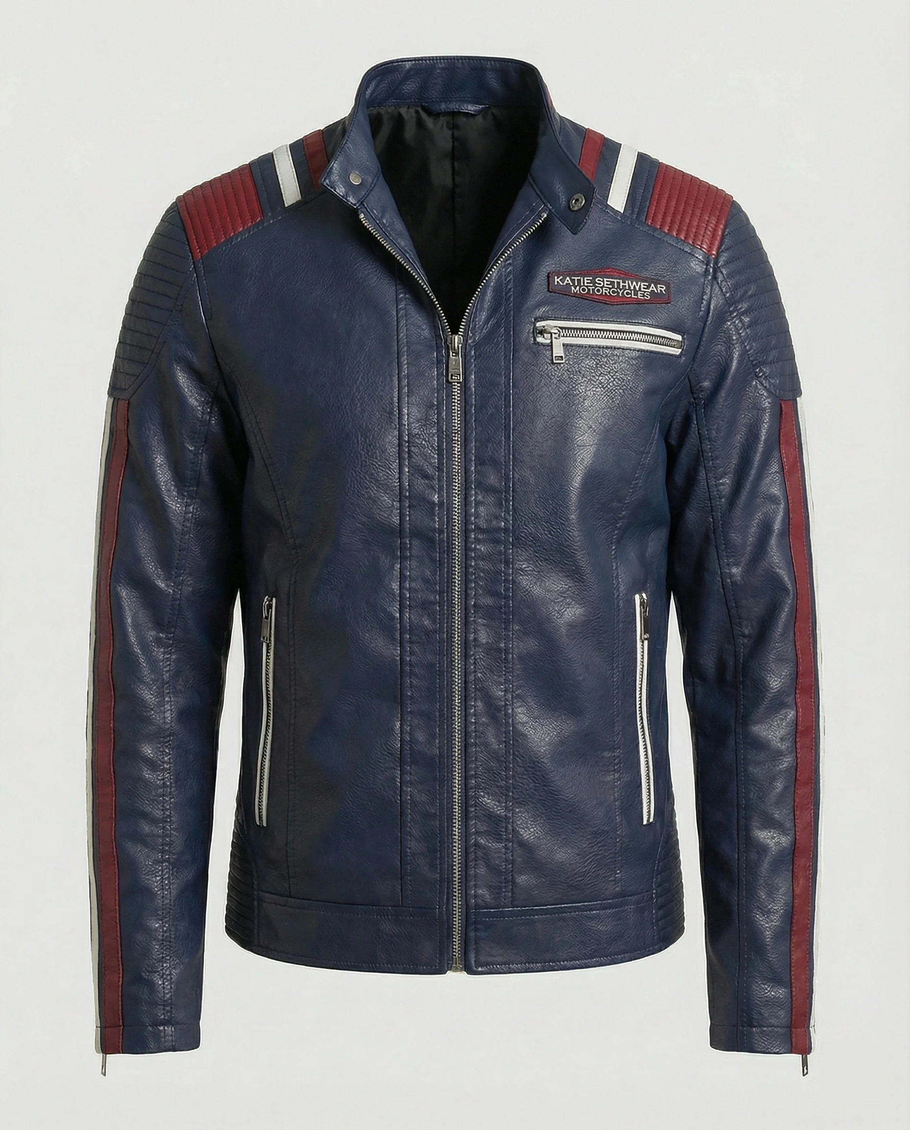 Herren Lederjacke Herren Biker - Image 3