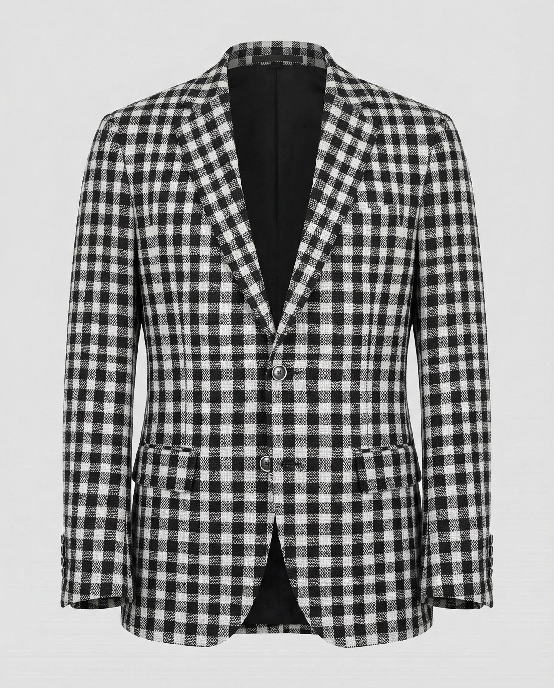 Herren Glencheck Sakko Slim Fit Einreiher - Image 2