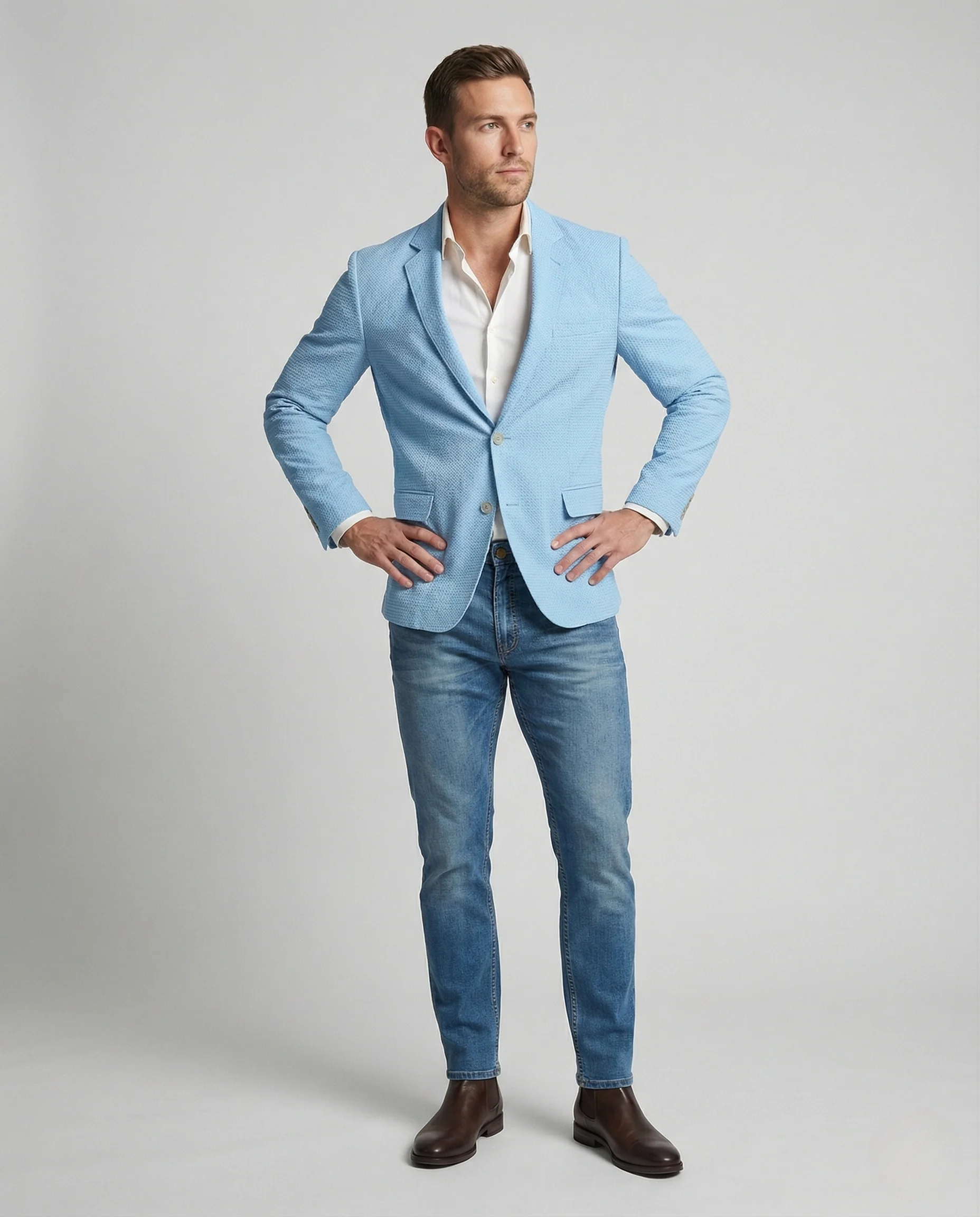 Strukturblazer Tailliert Herren - Image 2