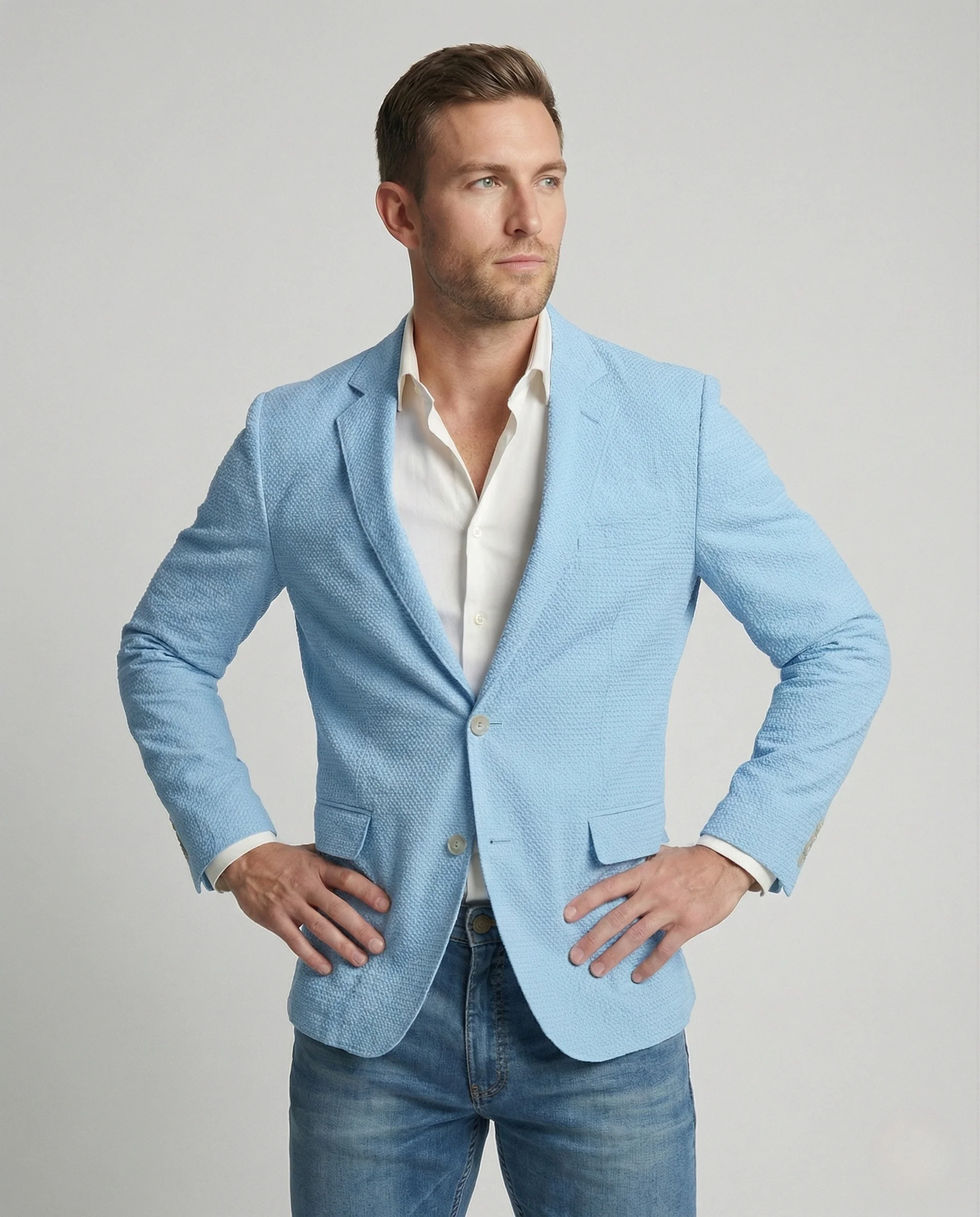 Strukturblazer Tailliert Herren - Image 3