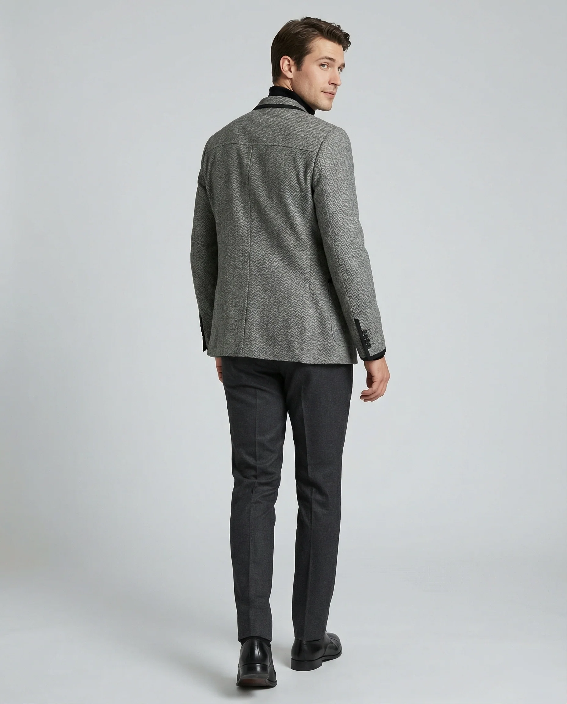 Herren Business Sakko Glencheck Slim Fit - Image 6