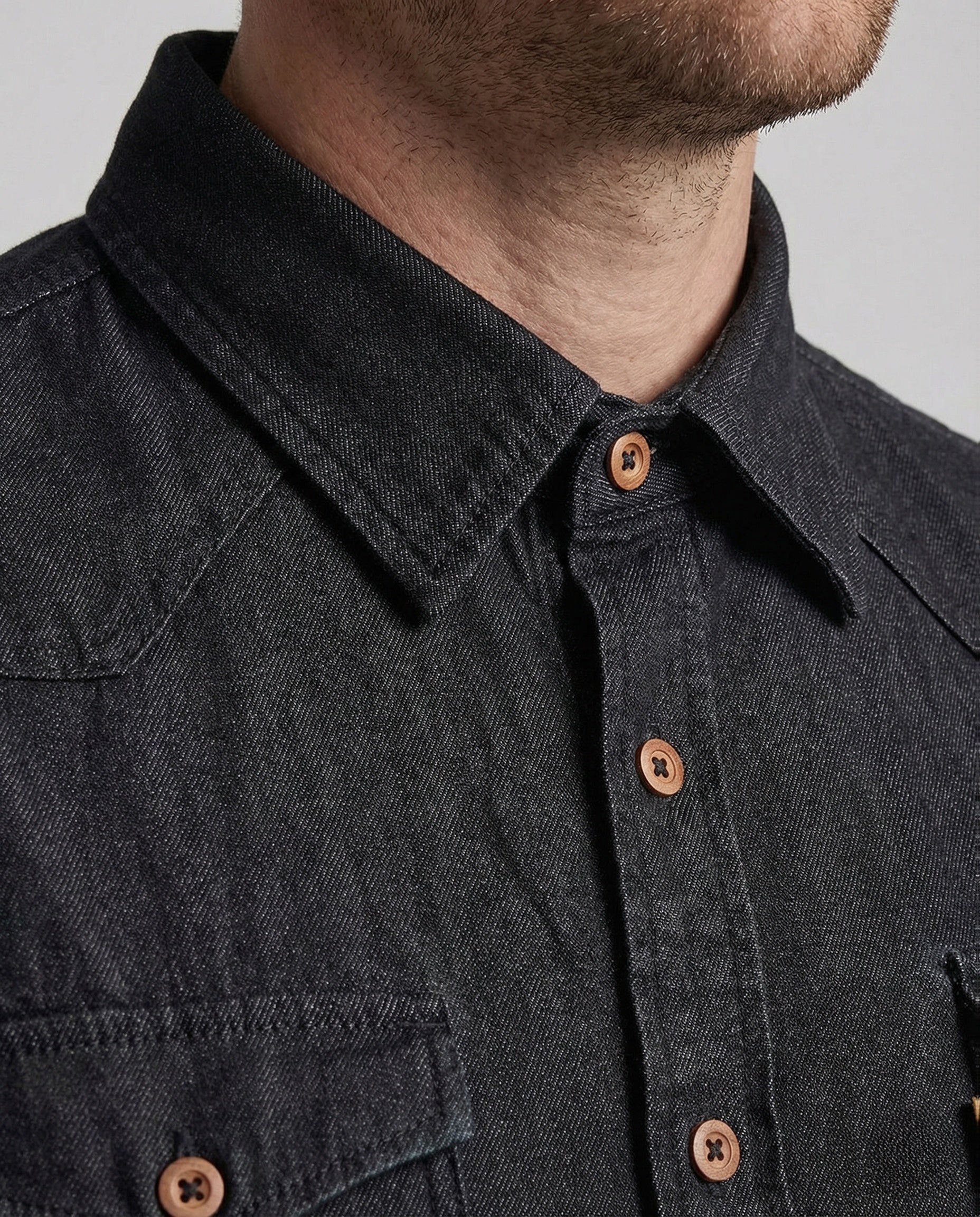 Herren Western Denim Hemd mit Brustklappen - Image 3