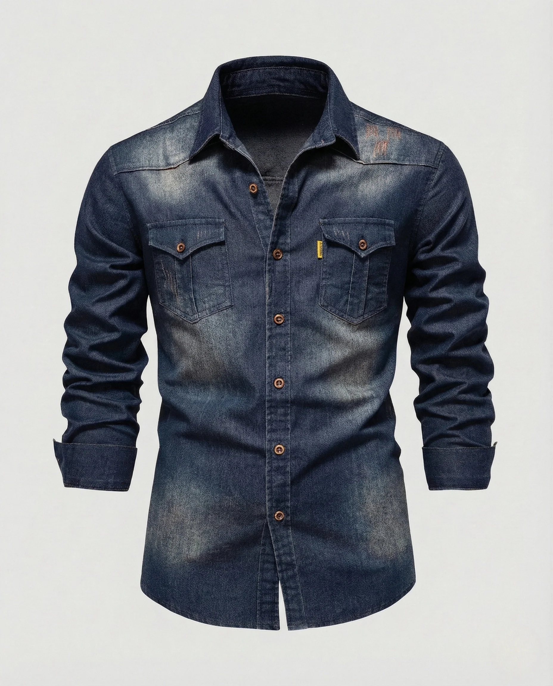 Herren Western Denim Hemd mit Brustklappen - Image 6