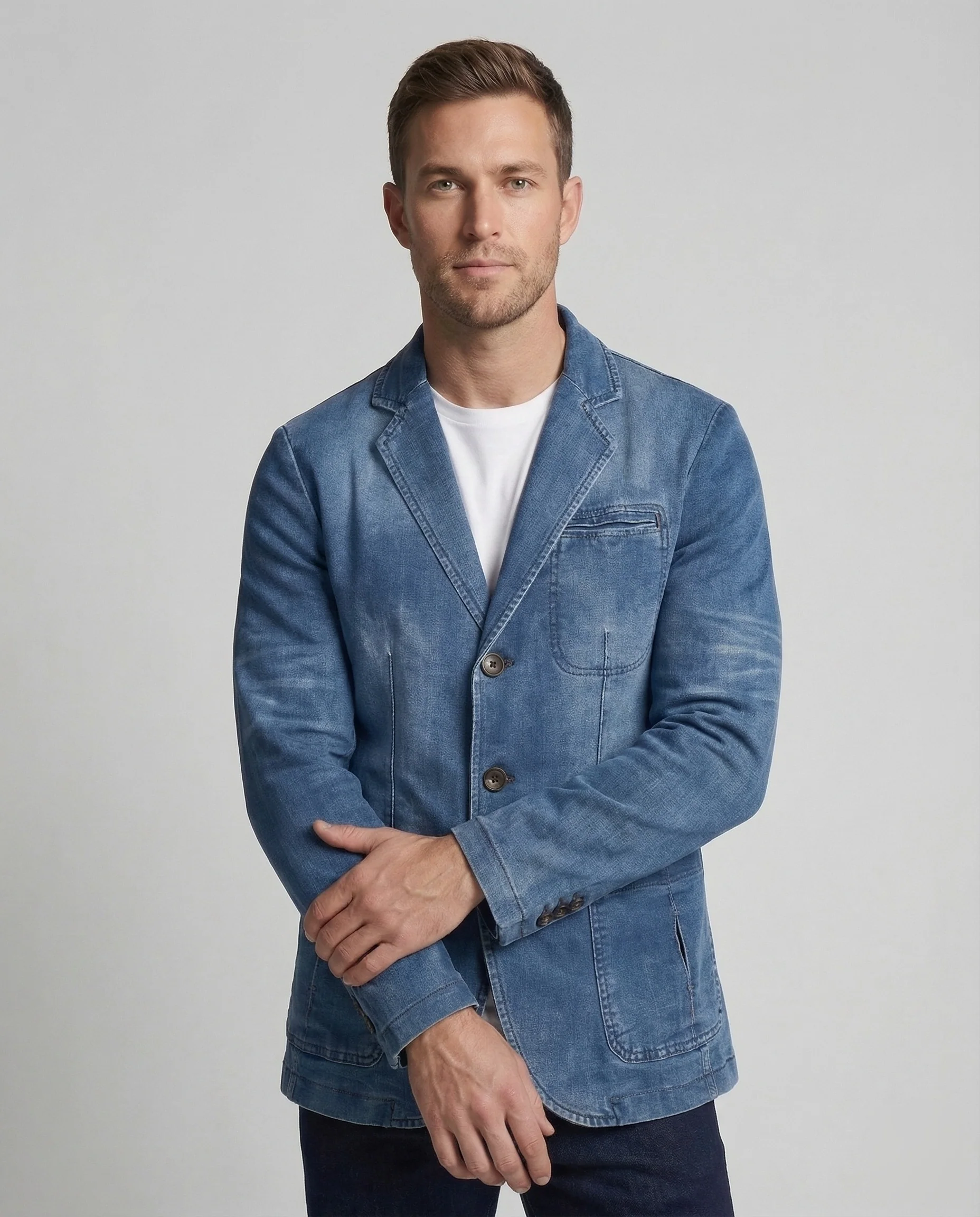 Herren Denim Sakko Casual - Image 2