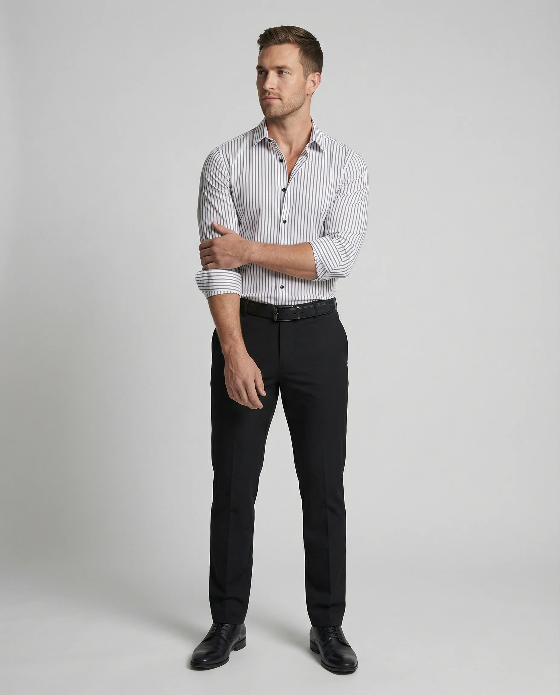 Herren Hemd gestreift slim fit - Image 3