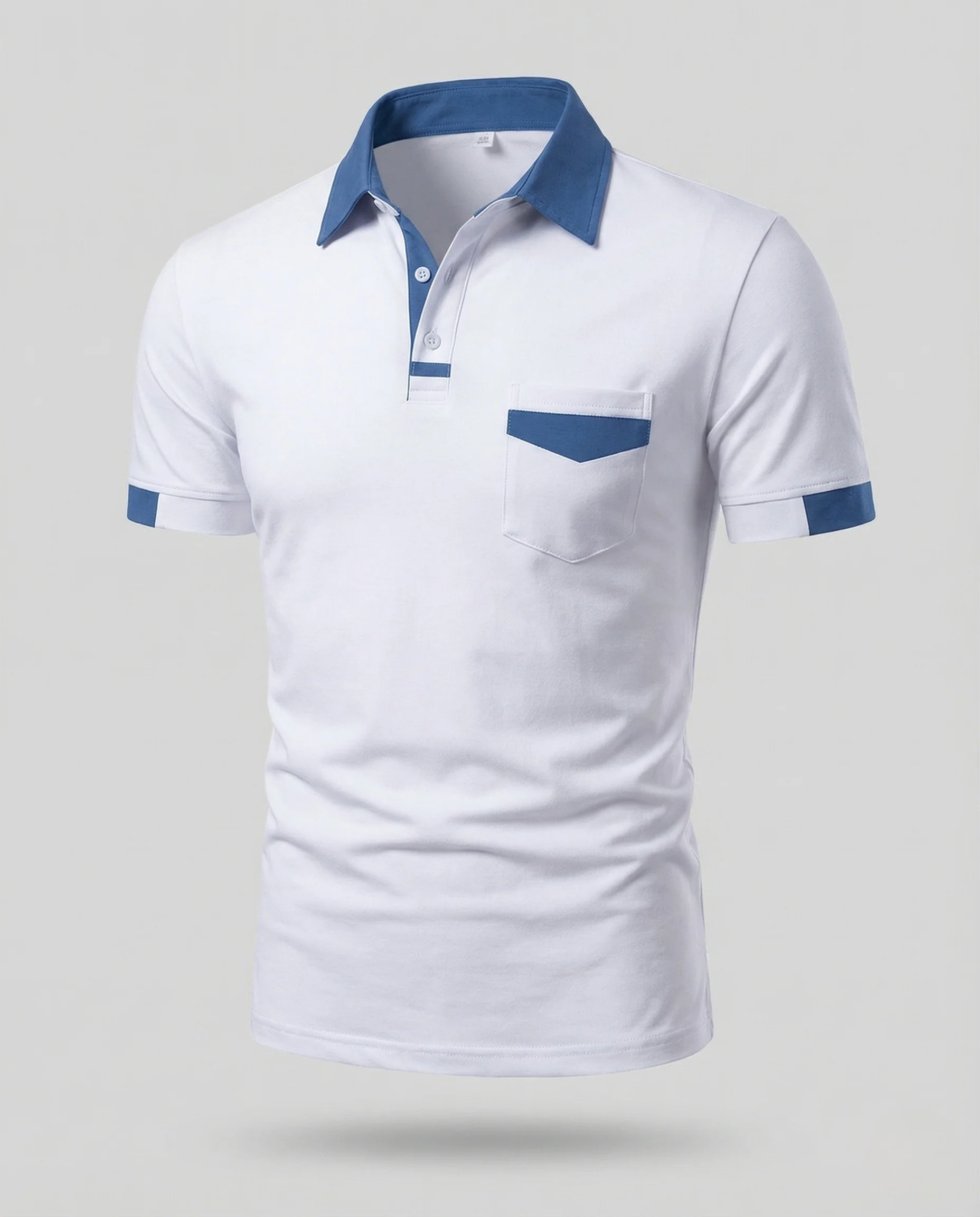 Herren Poloshirt Jersey Kontrastkragen - Image 5