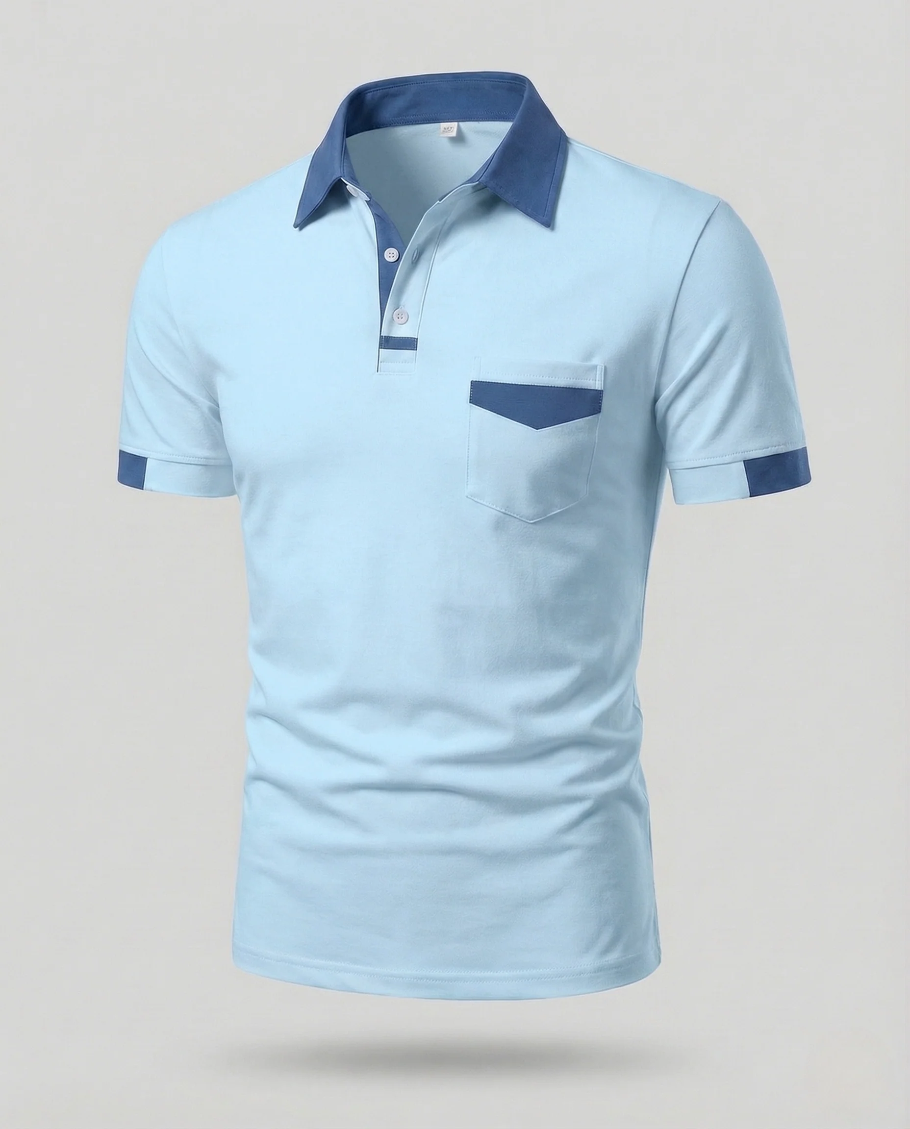 Herren Poloshirt Jersey Kontrastkragen - Image 8